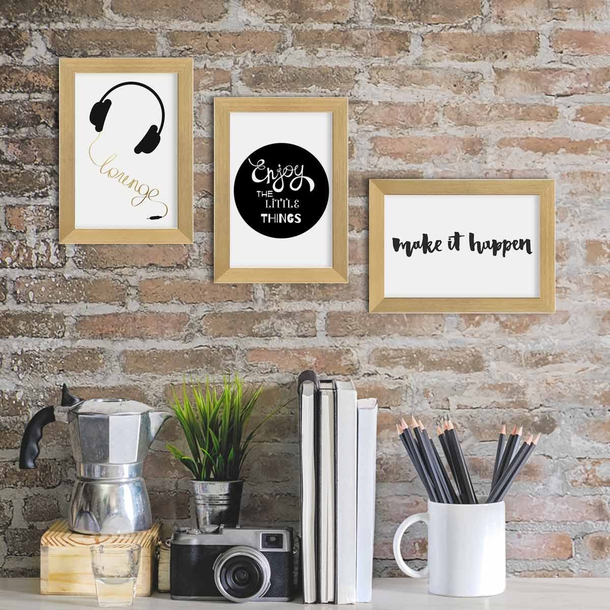 PHOTOLINI Bilderrahmen 3er Set, stabiles MDF-Holz, mit Acrylglas, extra Zub günstig online kaufen