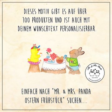 Mr. & Mrs. Panda Tragetasche Ostern Frühstück - Transparent - Geschenk, Stoffbeutel, Jutebeutel, O (1-tlg), Cross Stitching Griffe