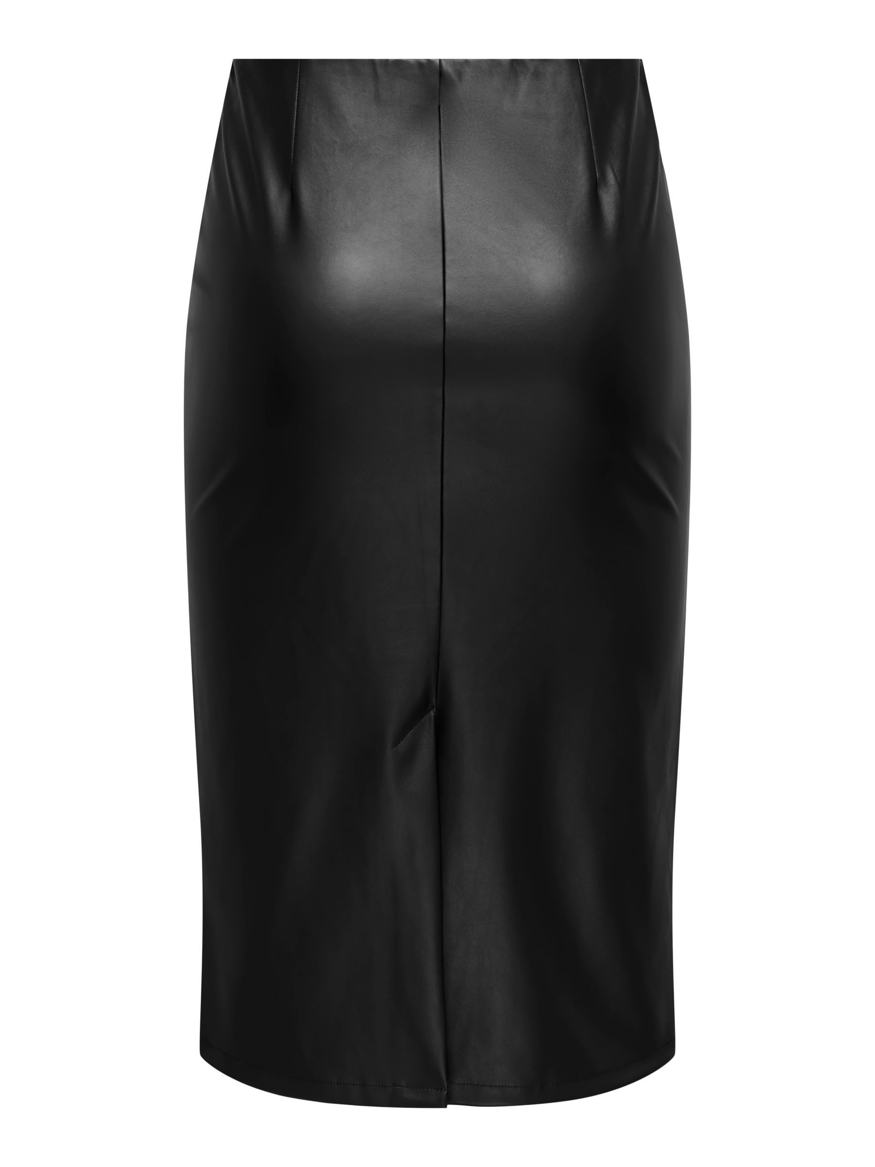 JACQUELINE de YONG Sommerrock Glänzend Lederoptik Midi Länge JDYSOYA MIDI PU SKIRT JRS ATK