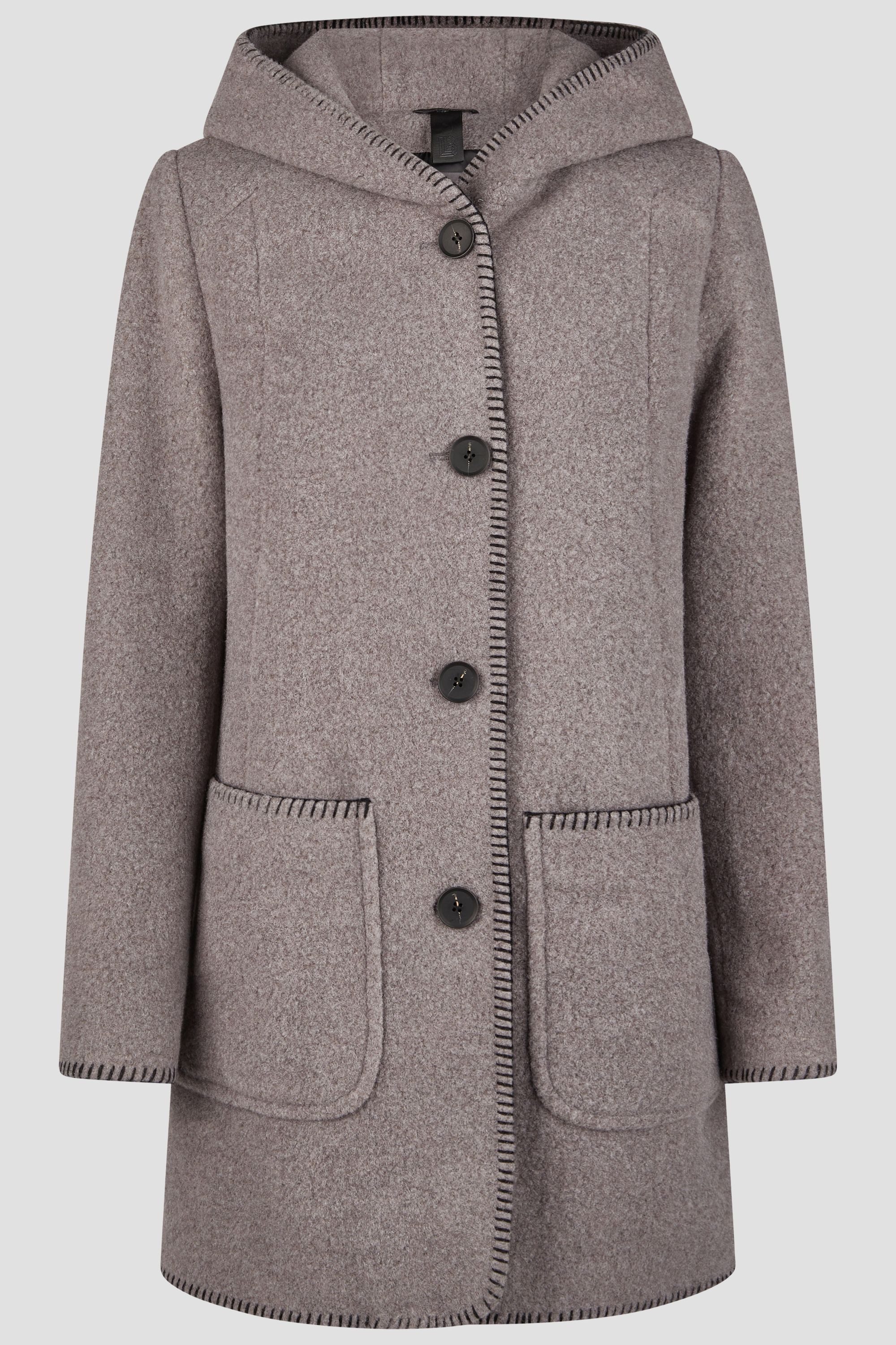 Barbara Lebek Kurzmantel Trenchcoat, Damenmantel oder Wollmantel mit Kapuze