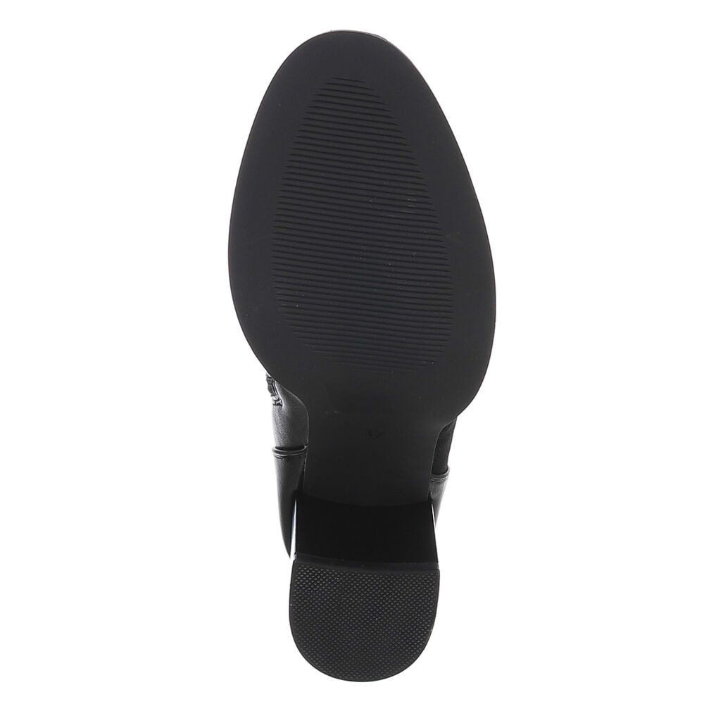 Ital-Design Elegante Stiefel mit Blockabsatz für Alltag und Freizeit Chelseaboots (90726938) Blockabsatz Stiefeletten in Schwarz – Bild 3 von 5