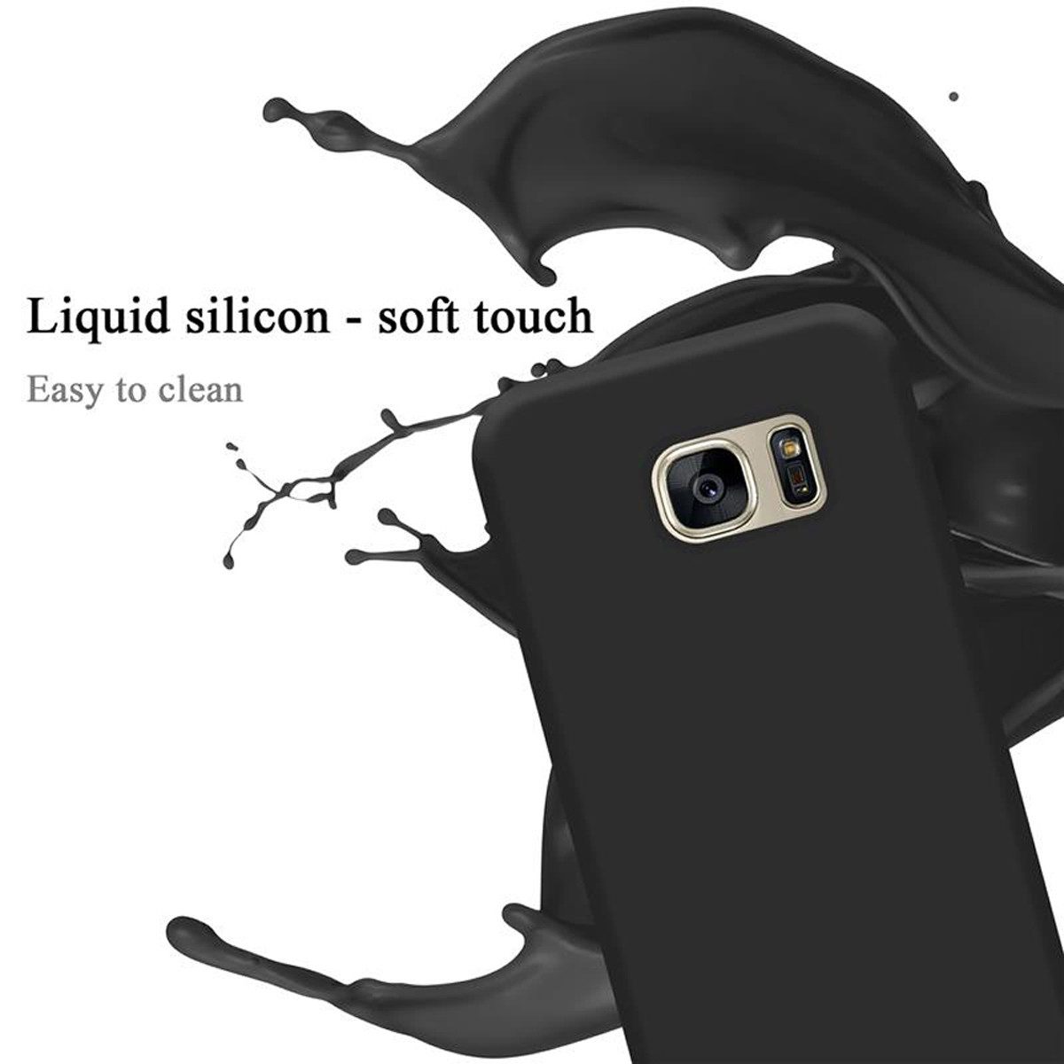Cadorabo Handyhülle für Samsung Galaxy S7 Hülle Samsung Galaxy S7, Flexible Hülle TPU Silikon Schutzhülle Back Cover Case