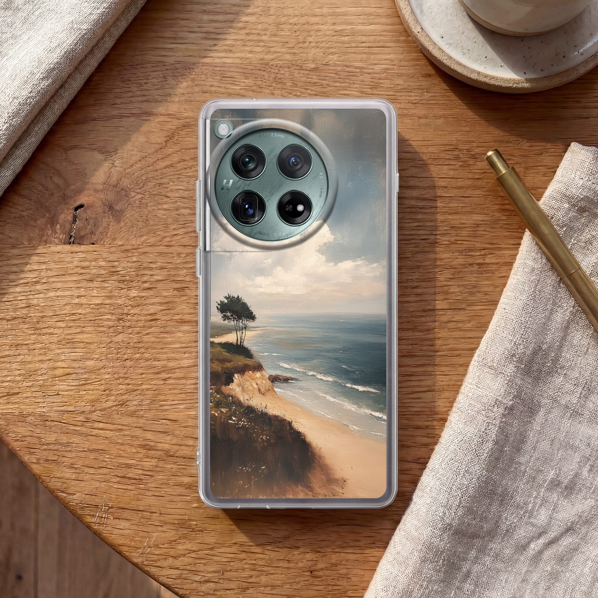 MuchoWow Handyhülle für OnePlus 12 Klippe - Meer - Baum, Handy Case, Silikon, Bumper Case Dünn