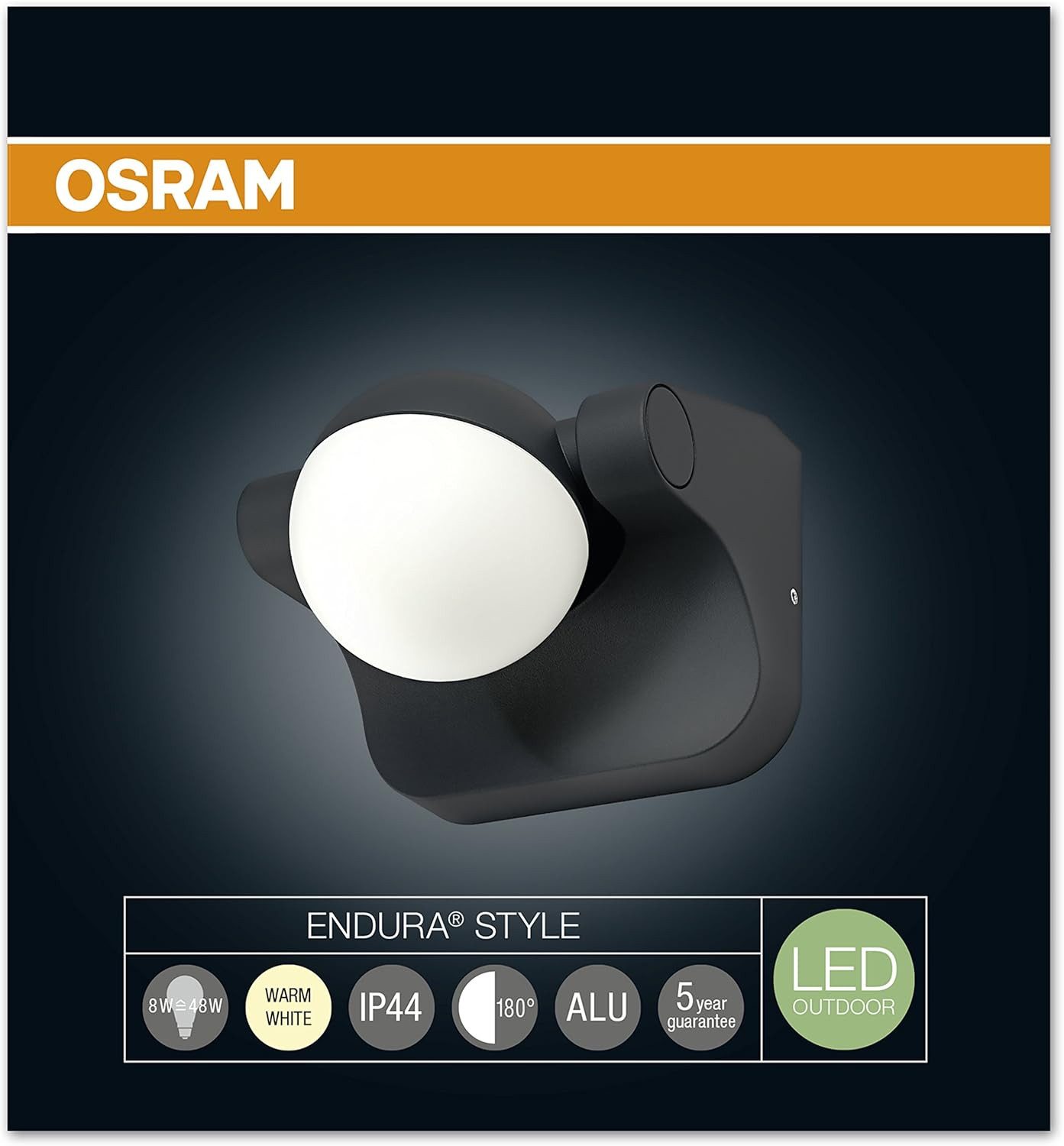 Osram Deckenleuchten, Osram LED Wand- und Deckenleuchte, Leuchte für Außenanwendungen, Warmw