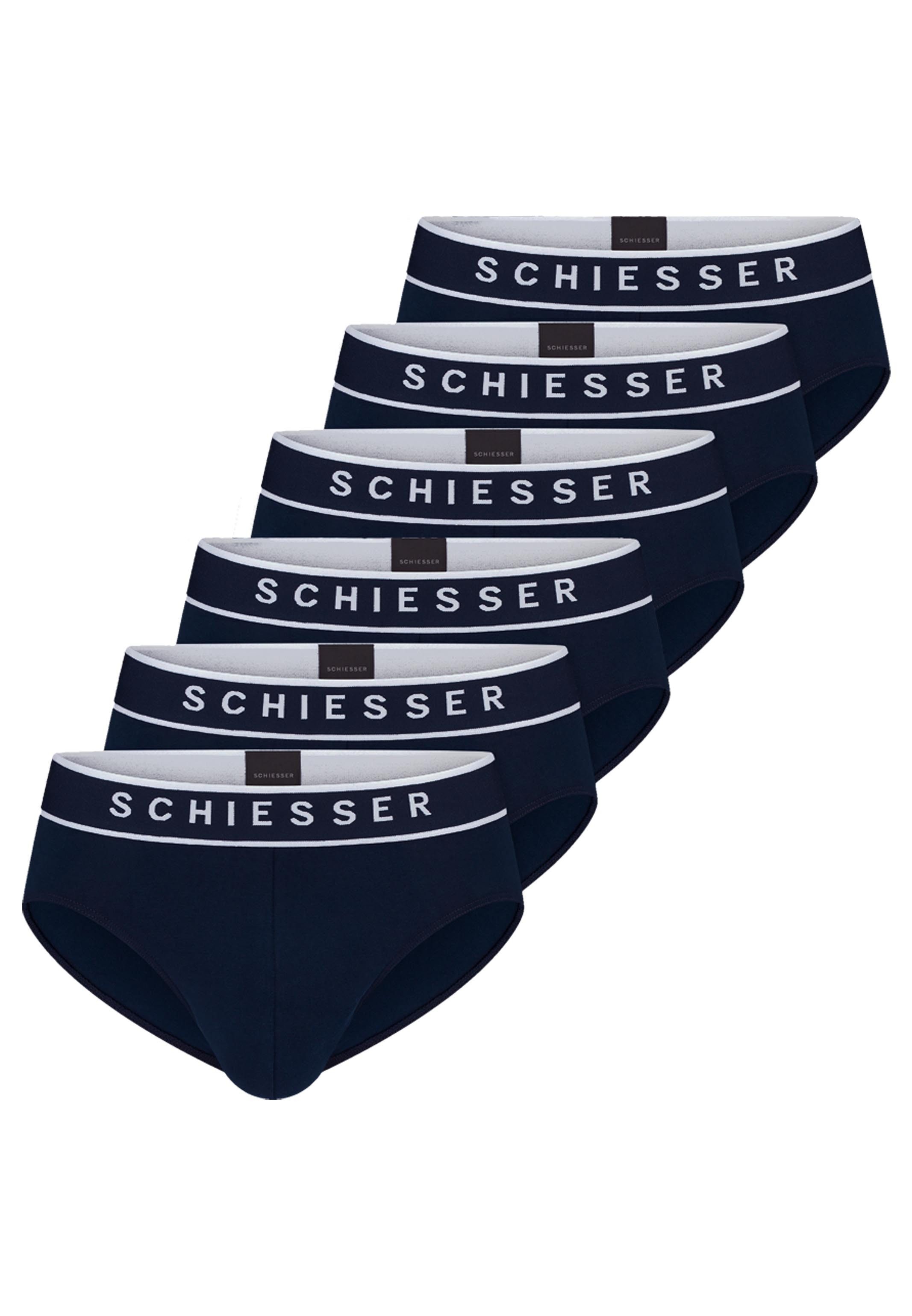 Schiesser Slip 6er Pack 95/5 Organic Cotton (Spar-Set, 6-St) Rio Slip / Unterhose - Baumwolle - ohne Eingriff