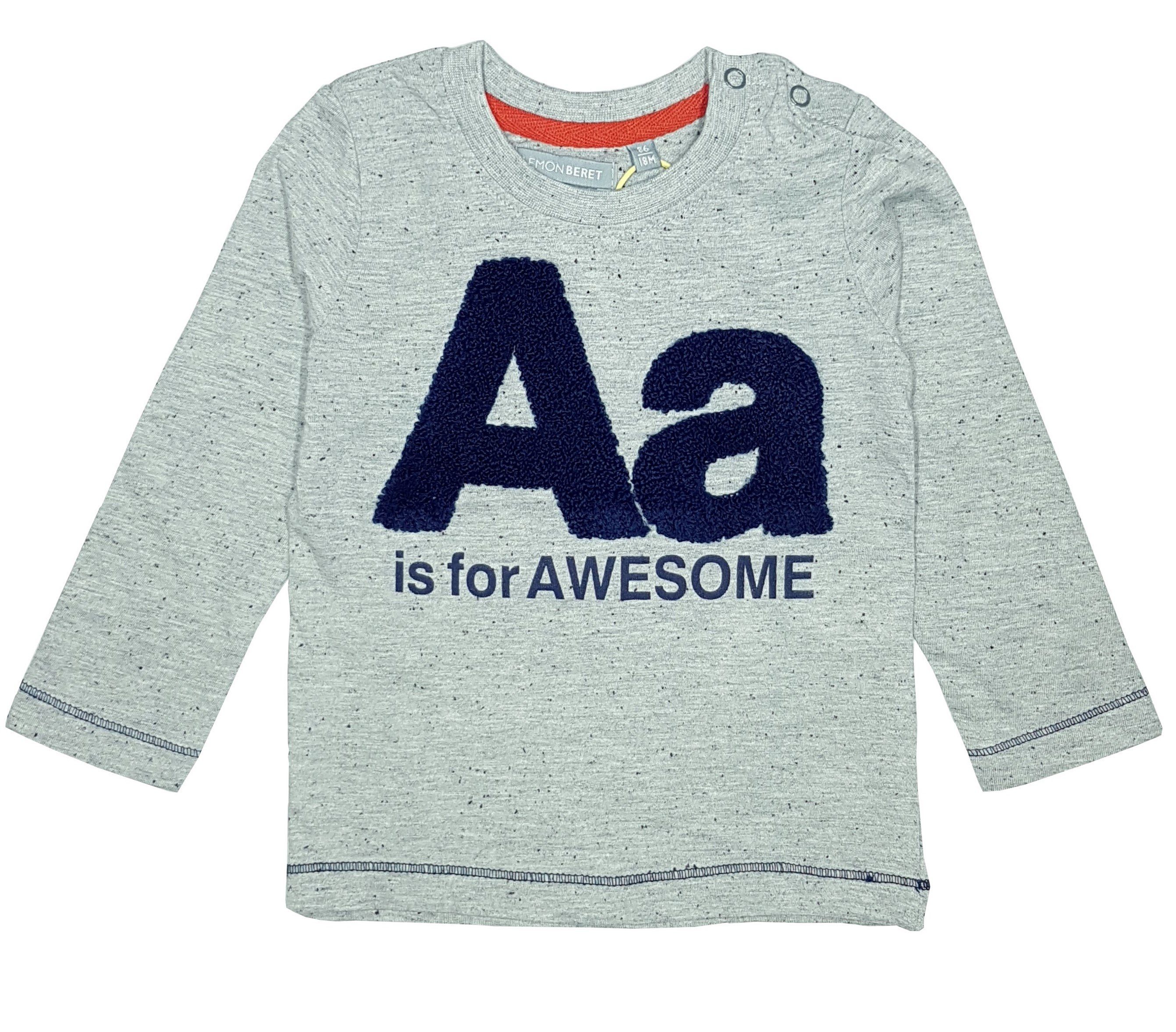 LEMON BERET Rundhalspullover Lemon Beret Jungen Пуловеры mit Applikation grau