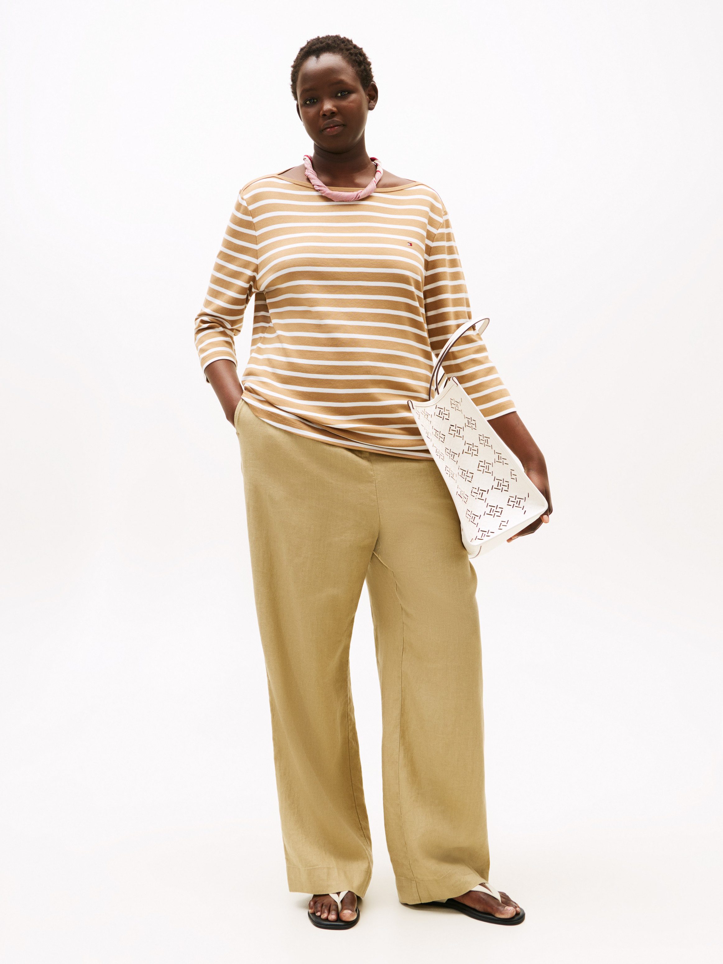 Tommy Hilfiger Curve Leinenhose CRV ESS LINEN TAILORED STRT PANT