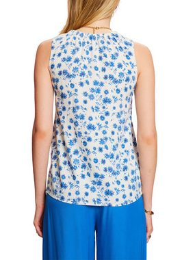 edc by Esprit Blusentop Bedruckte Bluse mit elastischem Kragen