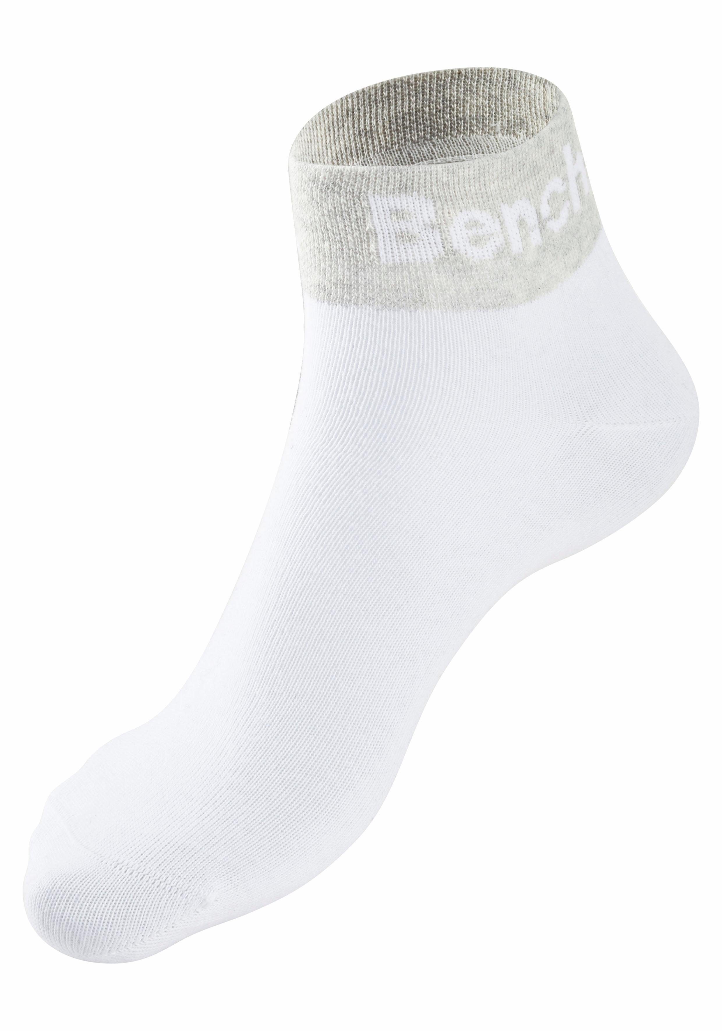 Bench. Kurzsocken Damen Herren Kurze Socken, für Freizeit und sportliche Aktivitäten (Packung, 8-Paar, Gr. 35-38 bis 43-46) mit eingestricktem Schriftzug am Bün – Bild 4 von 5