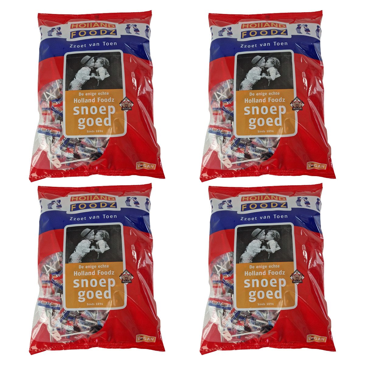 Holland Foodz Süßigkeit, Holland Foodz Cola Knots Flachlutscher 200 Stück 1000g 4er Pack