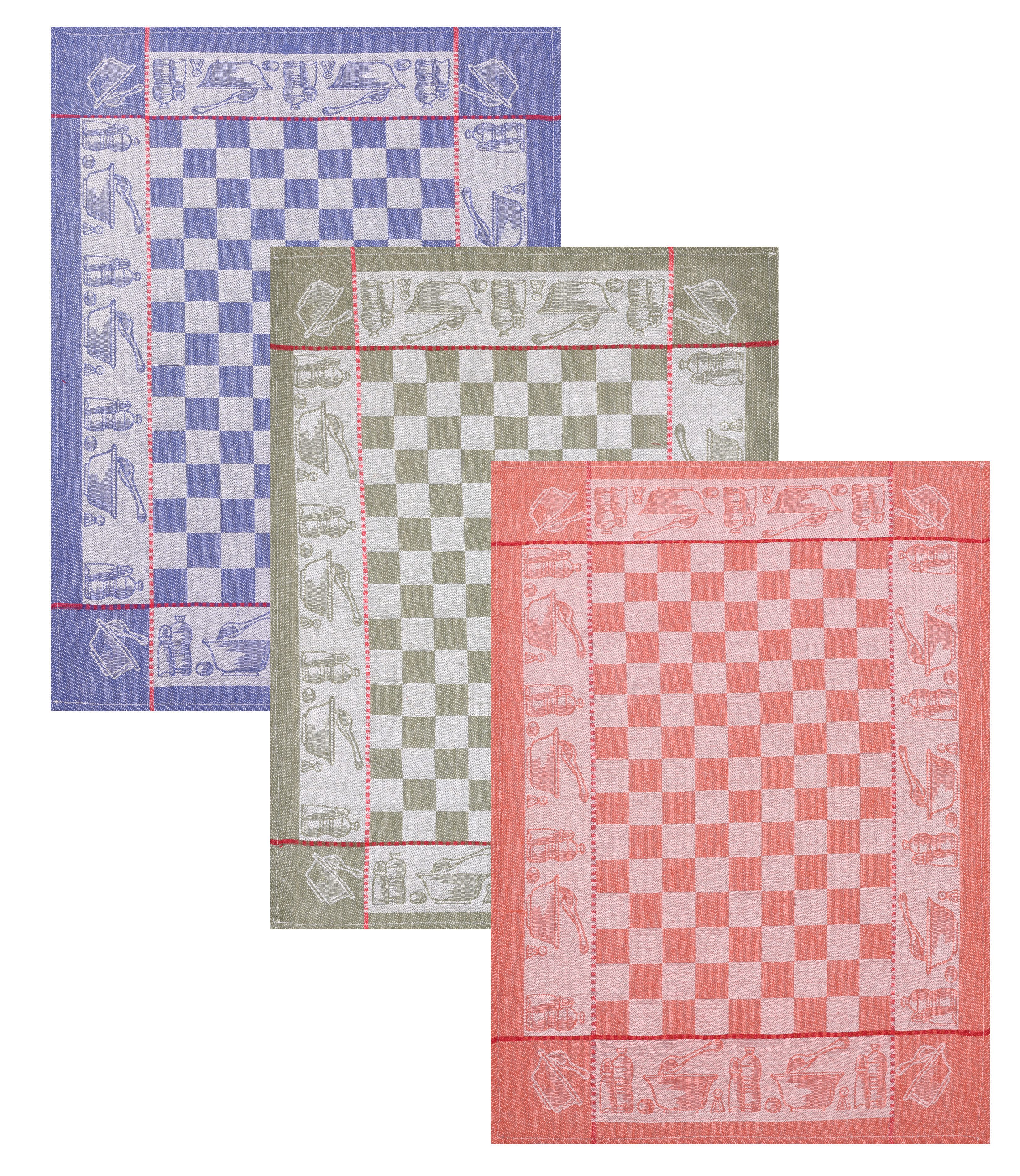 Betz Geschirrtuch 3 Stück Geschirrtücher Halbleinen Küchenhandtuch Größe 50x70 cm, (Set, 3-tlg., 3 Geschirrtücher), Halbleinen Jacquard