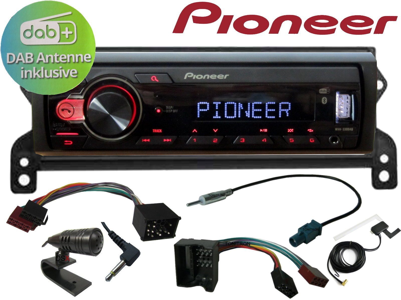 für + USB R52 Mini DAB Bluetooth 50,00 W) DSX (DAB), (Digitalradio BMW R53 R50 DAB+ Antenne PIONEER Autoradio