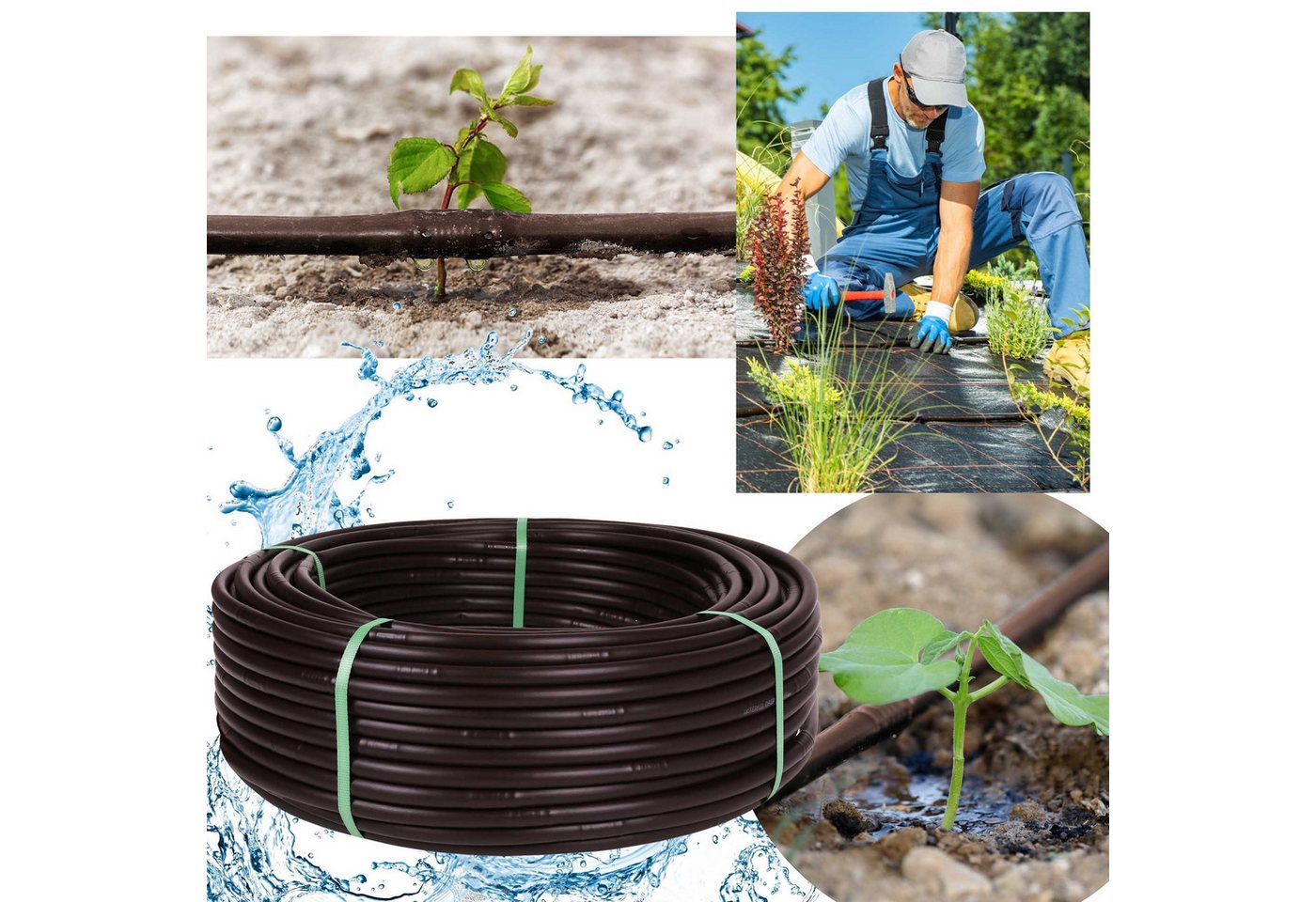 Thumbnail - Sarcia.eu Gartenschlauch Braune Tropfbewässerung mit Druckkompensierung 16mm/2,2LPH+Zubehör