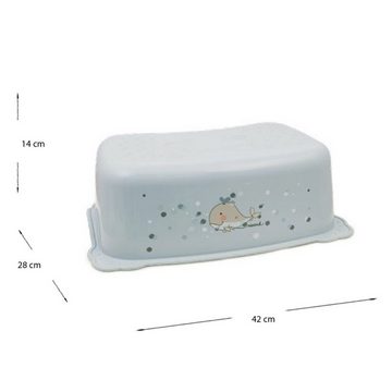 Maltex Baby-Toilettensitz 3 Teile Set - WAL Silbergrau - Antirutsch Toilettentraining Toilette, == ** Topf + WC Aufsatz + Hocker**