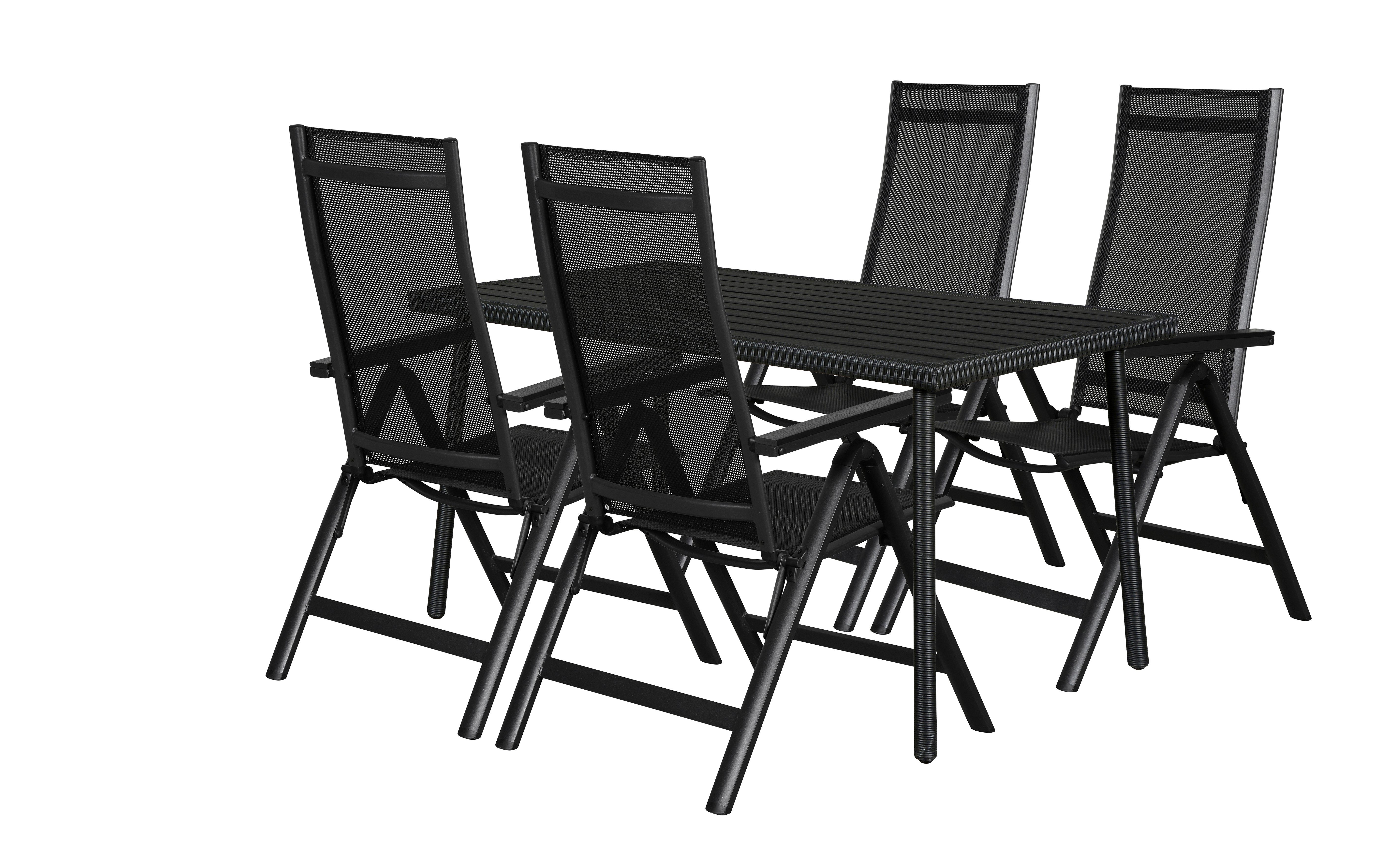 ebuy24 Garten-Essgruppe Cassy Gartenmöbel Set 1 Tisch und 4 Stühle.