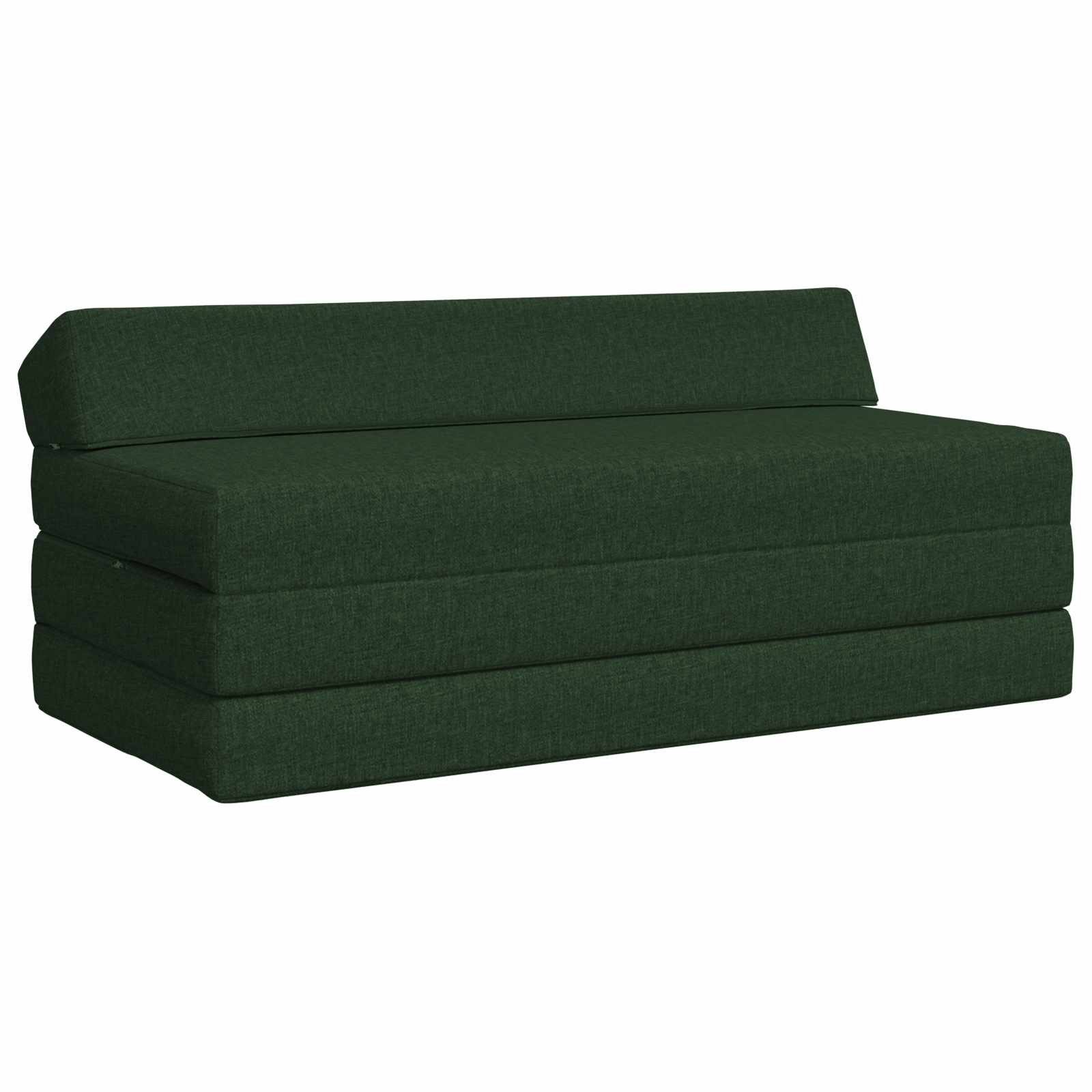 vidaXL Bett Klappsofa Bett Dunkelgrün 120 x 60 x 49 cm Stoff (1-tlg)