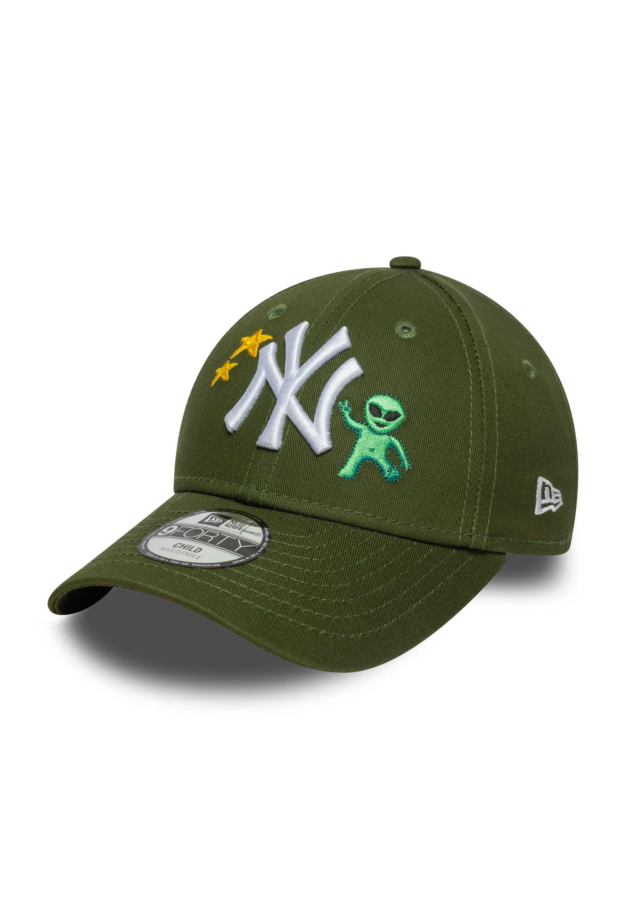 Baseball Cap New York Yankees New Era Space Icon 9Forty Kids Cap Olivgrün