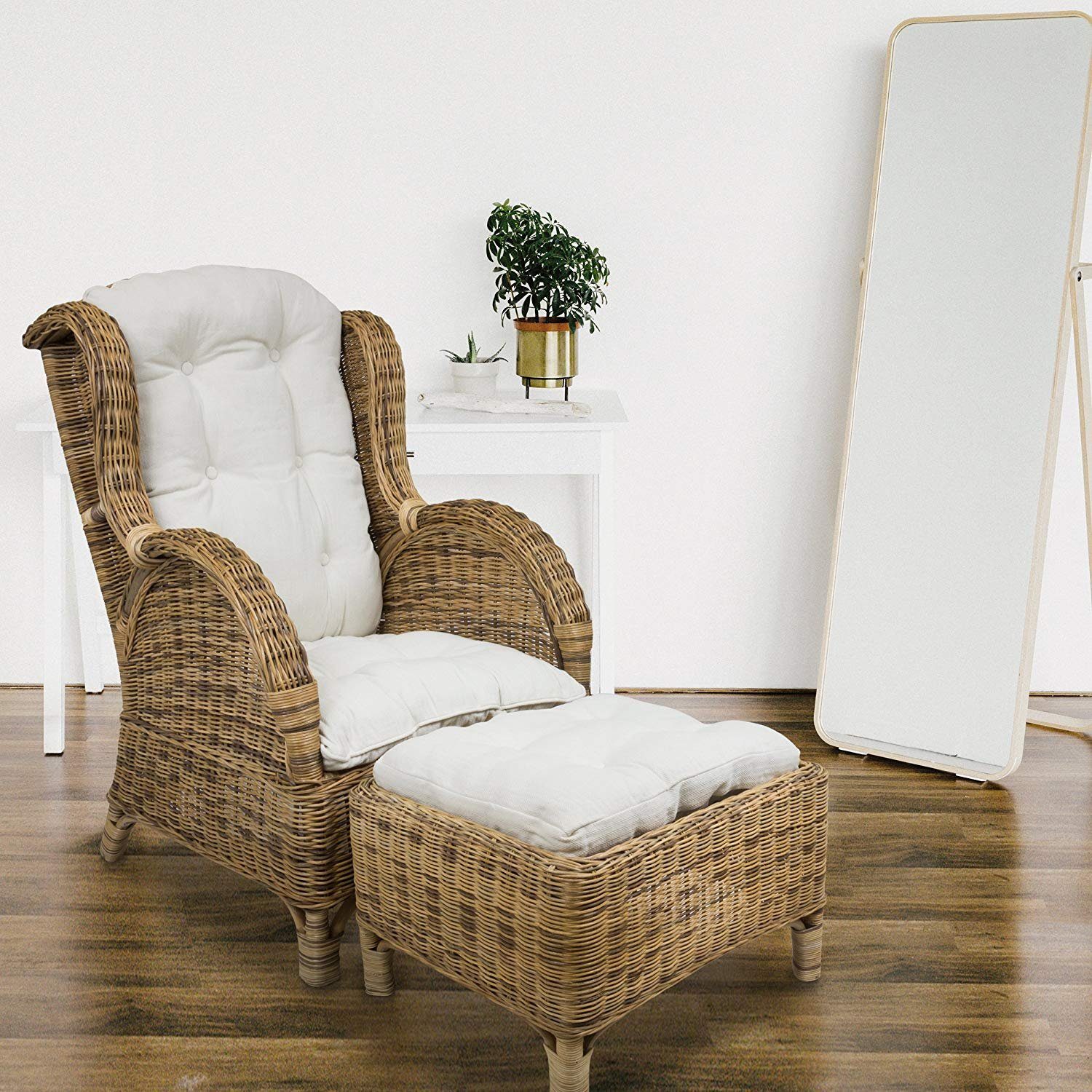 Sedex Ohrensessel Ohrensessel mit Hocker Dago/Honig inklusive Polster (Set günstig online kaufen
