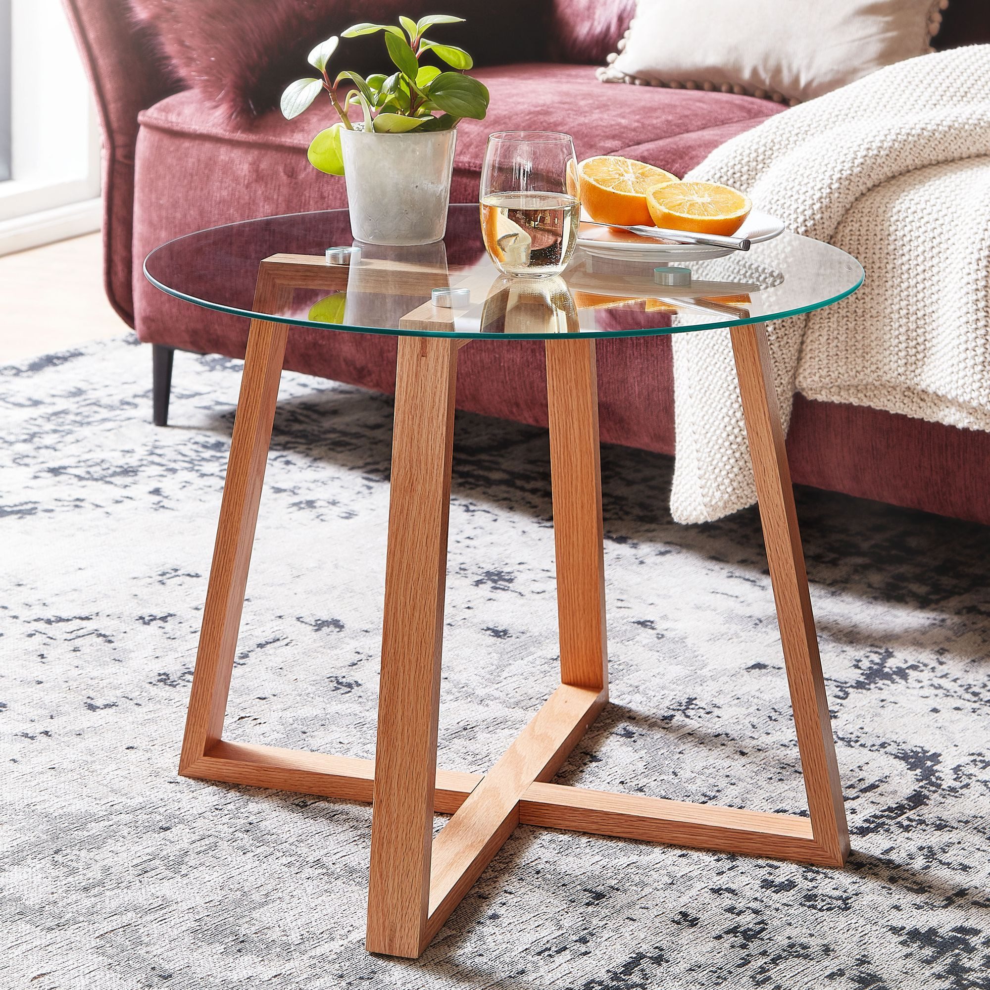 furnicato Couchtisch 58 cm Sofatisch Eiche günstig online kaufen