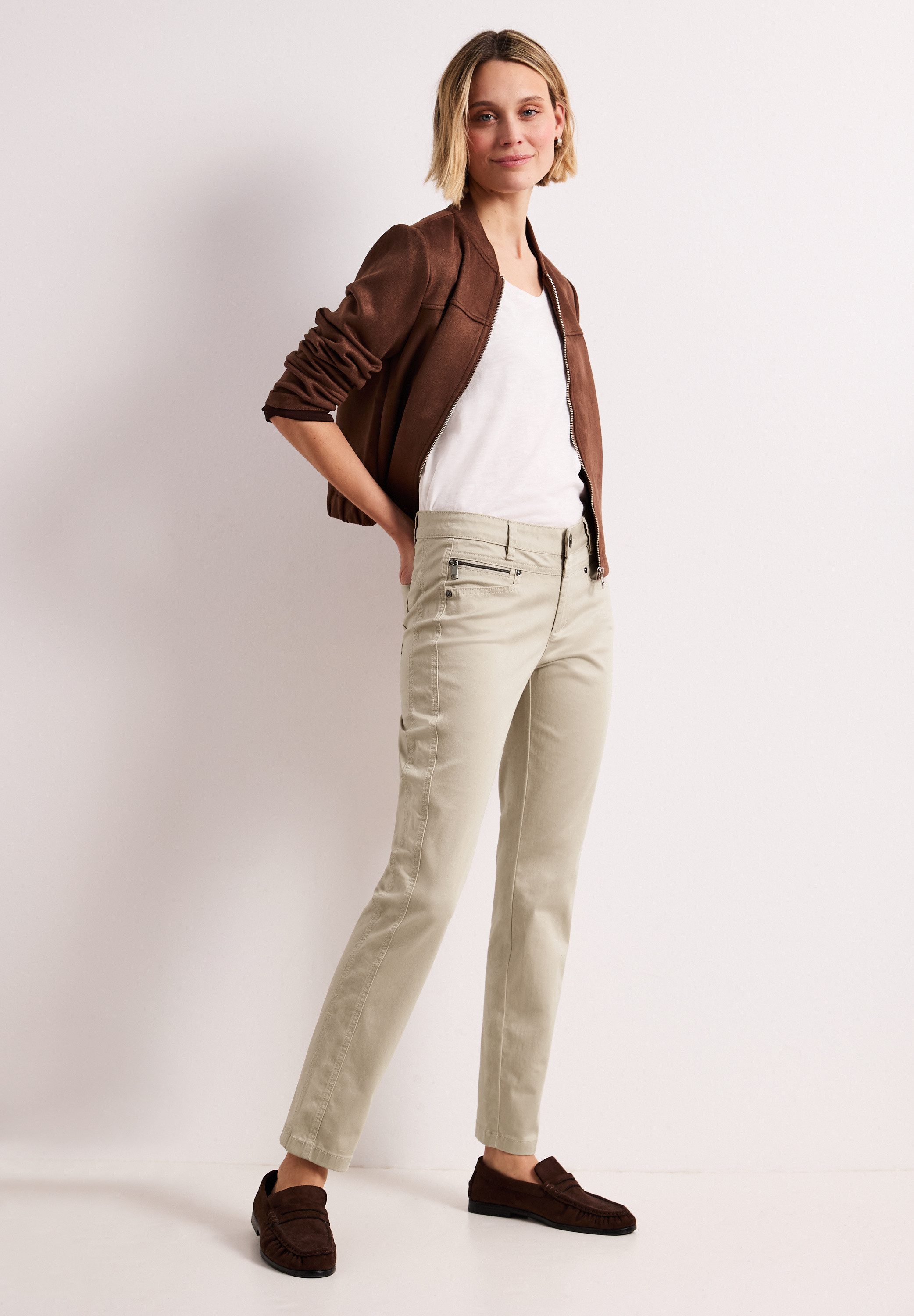 STREET ONE Stoffhose aus Baumwolle mit Stretchanteil