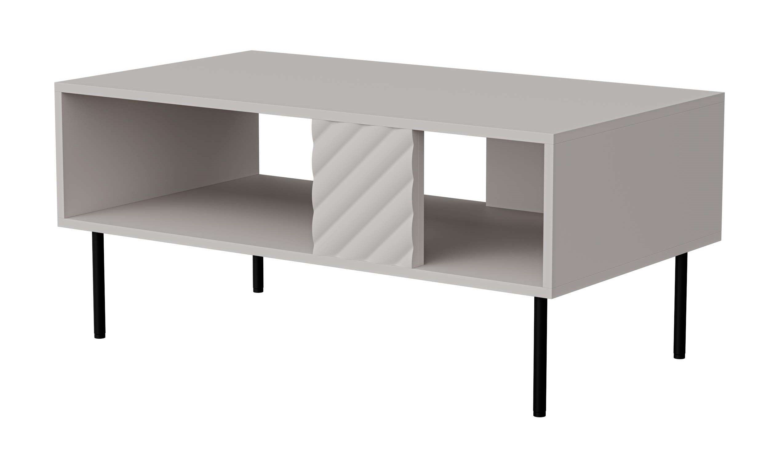 99rooms Couchtisch Luzia (Wohnzimmertisch, Beistelltisch), Stauraum unter Tischplatte, aus Holzwerkstoff