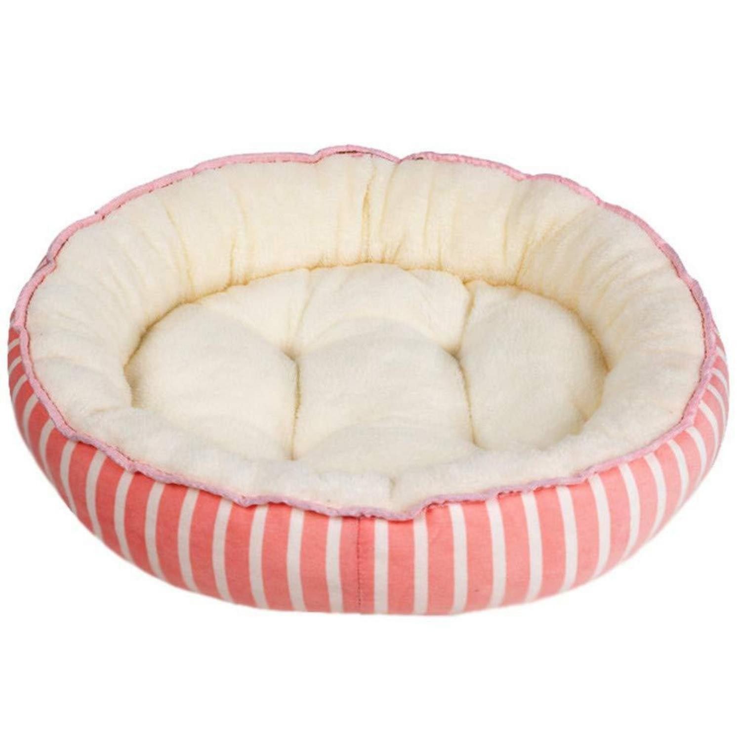 LuxusKollektion Hundekorb Hundebett rund XL Rosa Waschbar