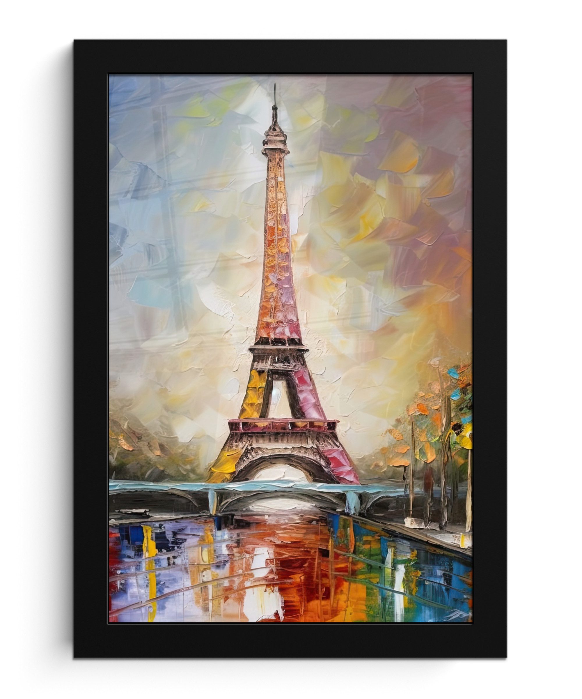 Poster Eiffelturm - Ölfarbenoptik - Paris