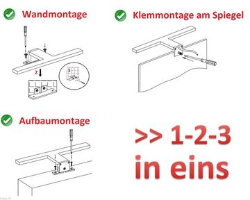 kalb Spiegelleuchte LED Badleuchte Badlampe Spiegellampe Möbellampe 450mm, neutralweiß