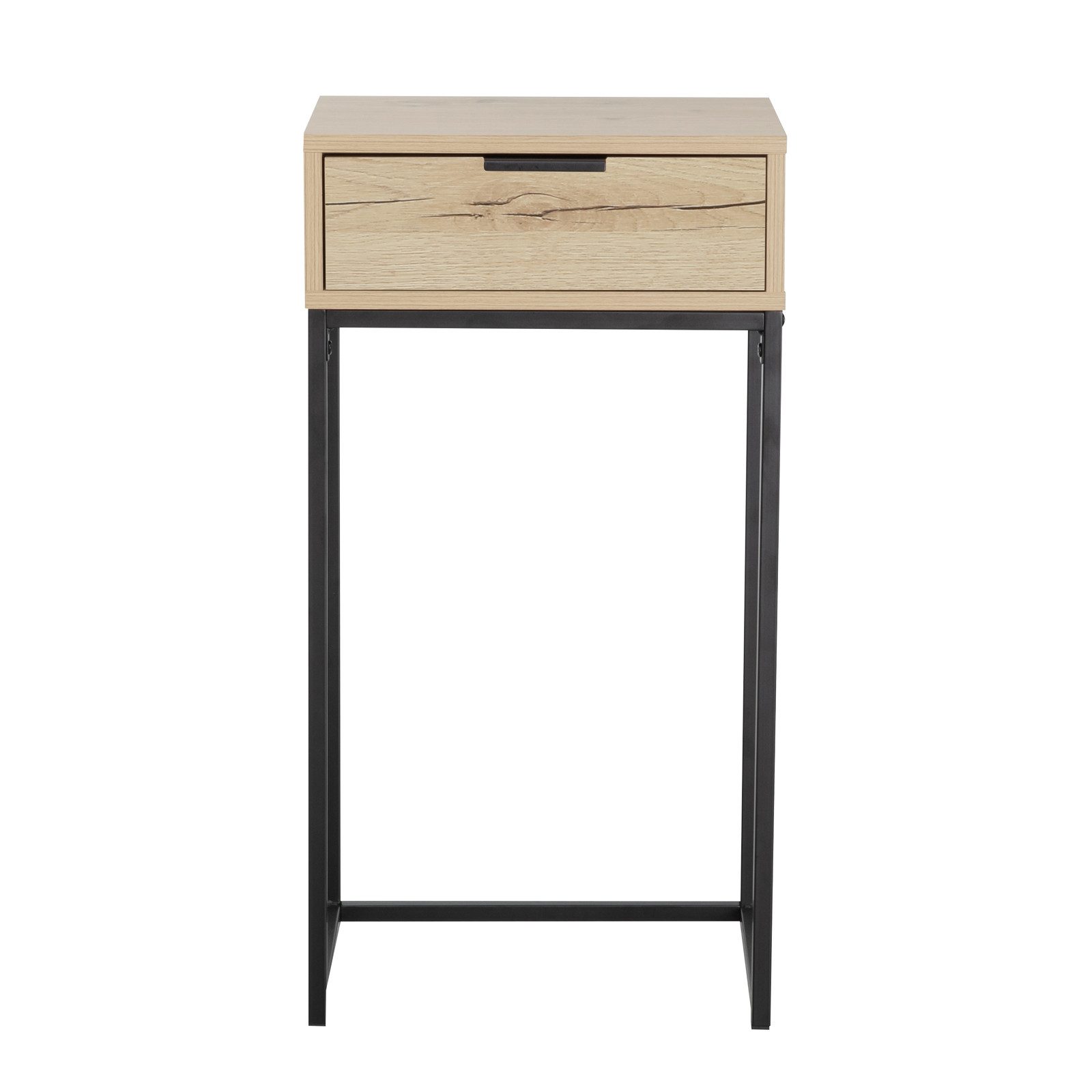 HTI-Living Beistelltisch Konsolentisch Cedrik 40 cm mit Schublade Artisaneiche-Schwarz (Stück, 1-St., 1 Konsolentisch)