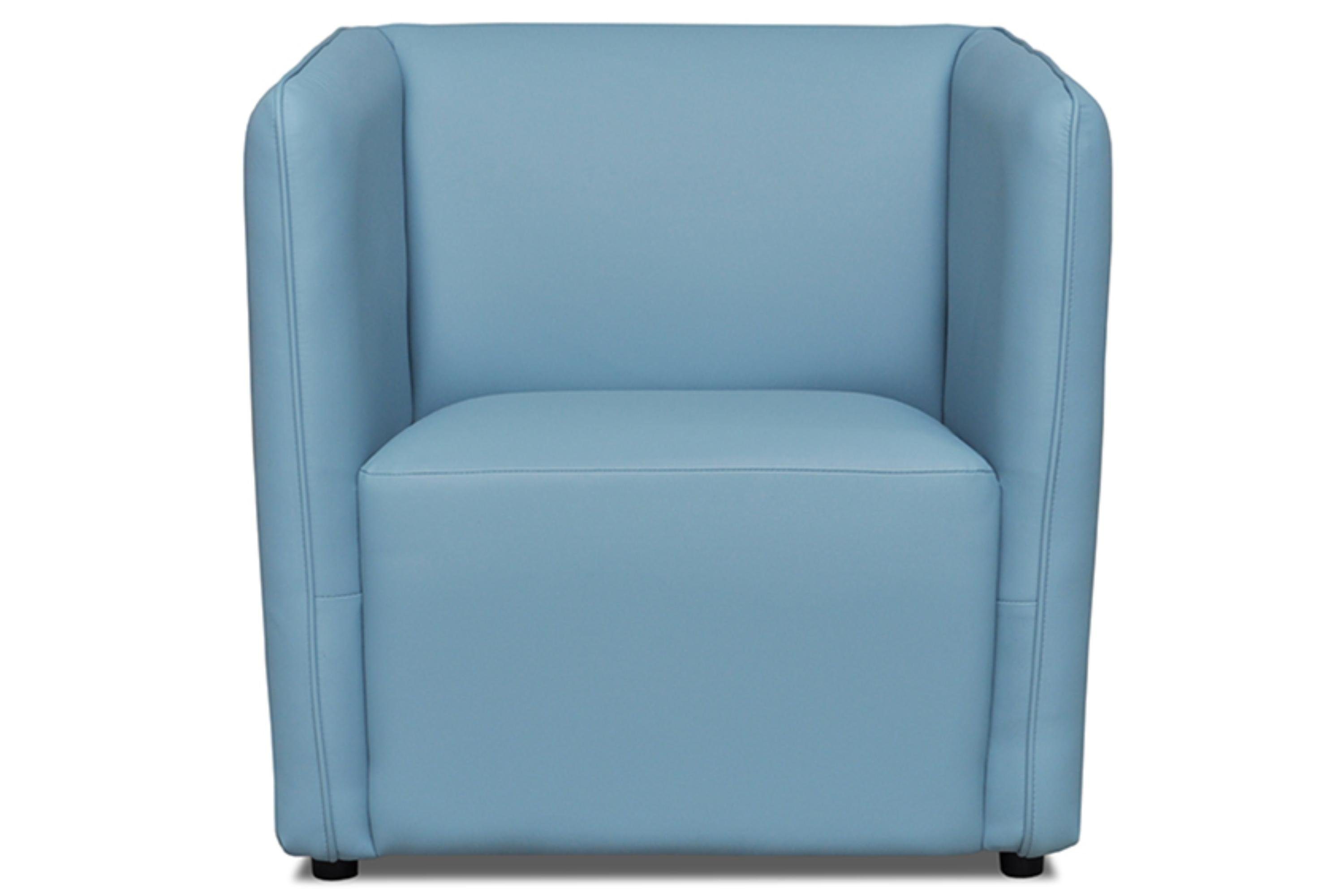 Konsimo Cocktailsessel UMBO Sessel, ideal für kleine Zimmer, Hochelastischer Schaumstoff im Sitz blau | blau