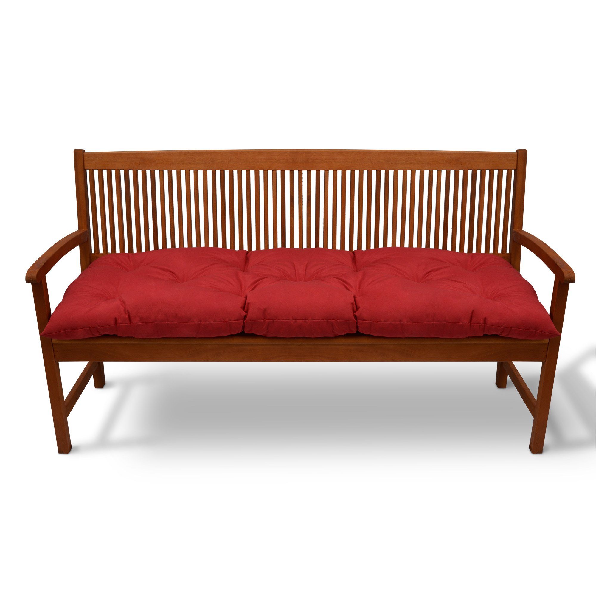 Beautissu Bankauflage Bankauflage Flair BK, ca.100x50x10cm, Rot, Sitzkissen für Gartenbank, Bankpolster Outdoor & Hollywoodschaukel