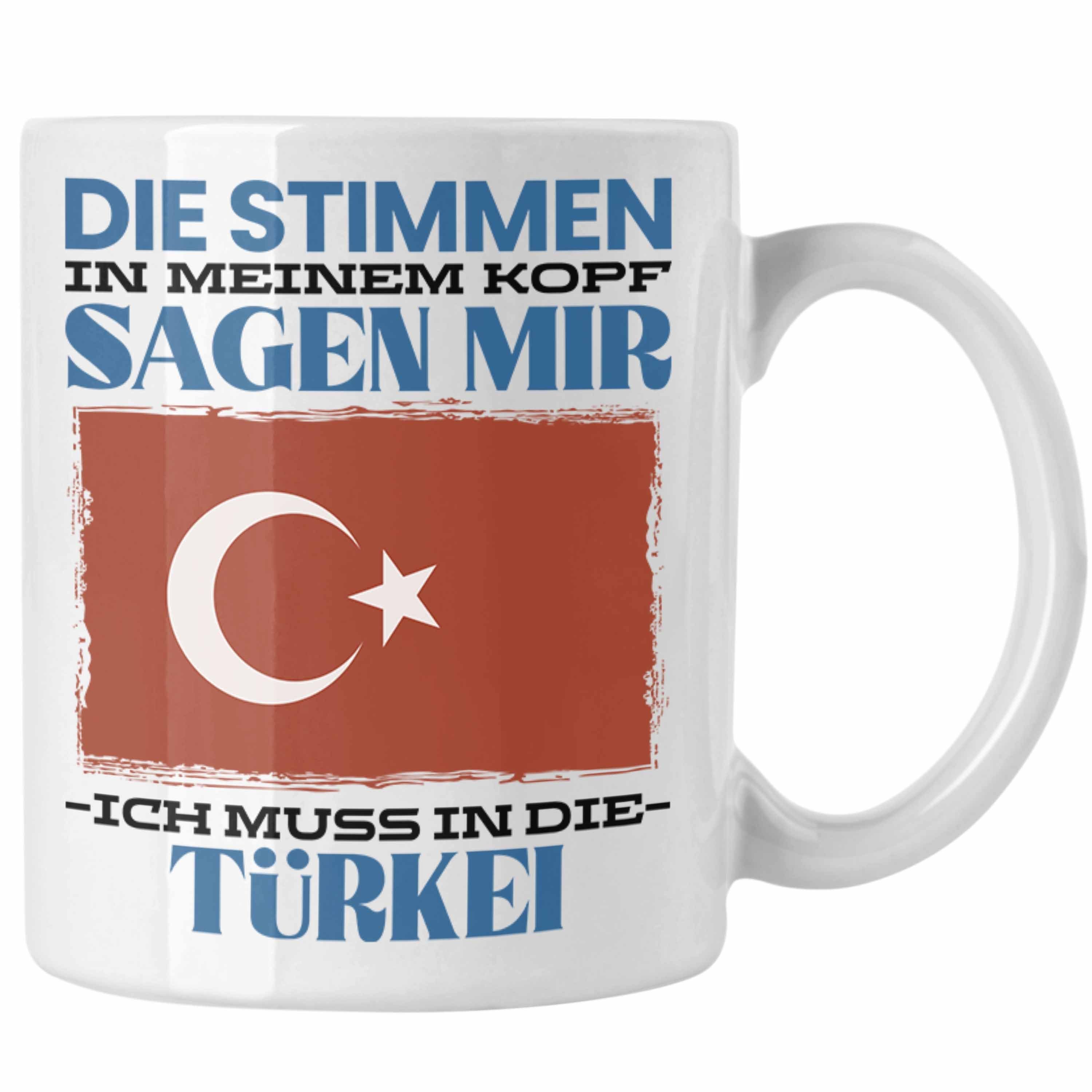 Trendation Tasse Türkei Tasse Urlaub Heimat Geschenk Spruch Türke Geschenkidee Weiss