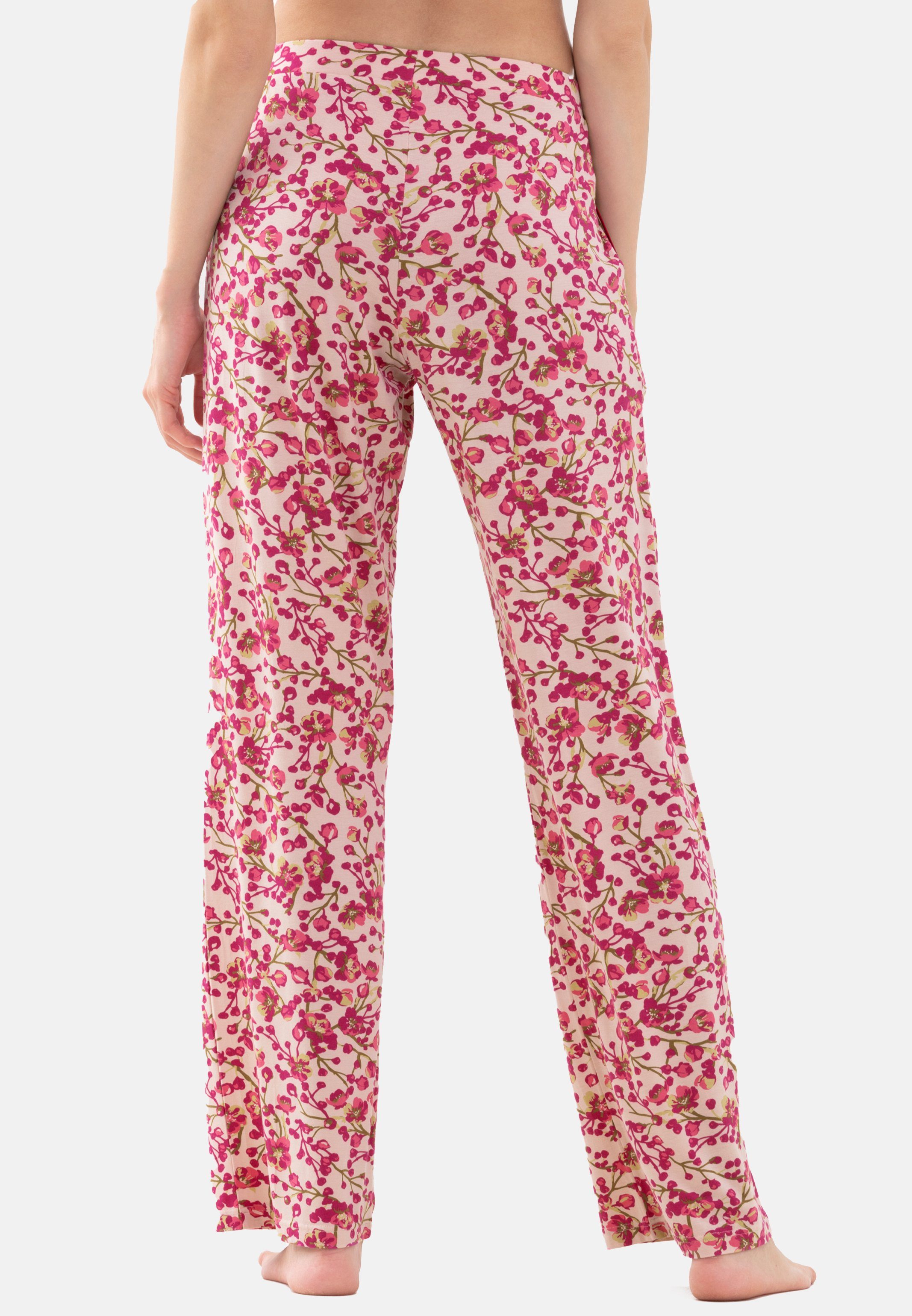(1-tlg) Schlafanzug Schlafhose Bund - Pyjama-Hose, Lange elastischer - Hose Millie Mey Weites Lovestory Bein