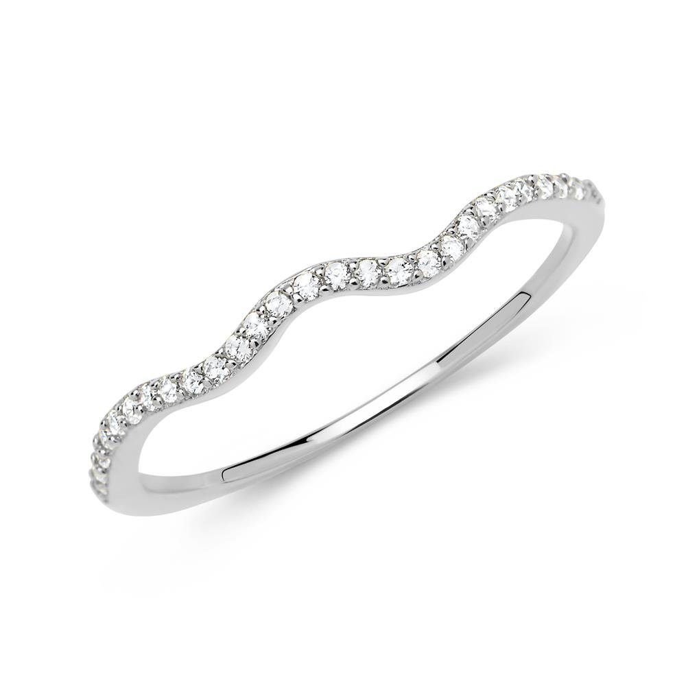 Silberring Filigraner 925er Silber Ring mit Zirkonia SR0382 (Größe: 50mm)