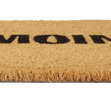 Fußmatte Fußmatte Kokos "Moin.", relaxdays, Höhe: 15 mm