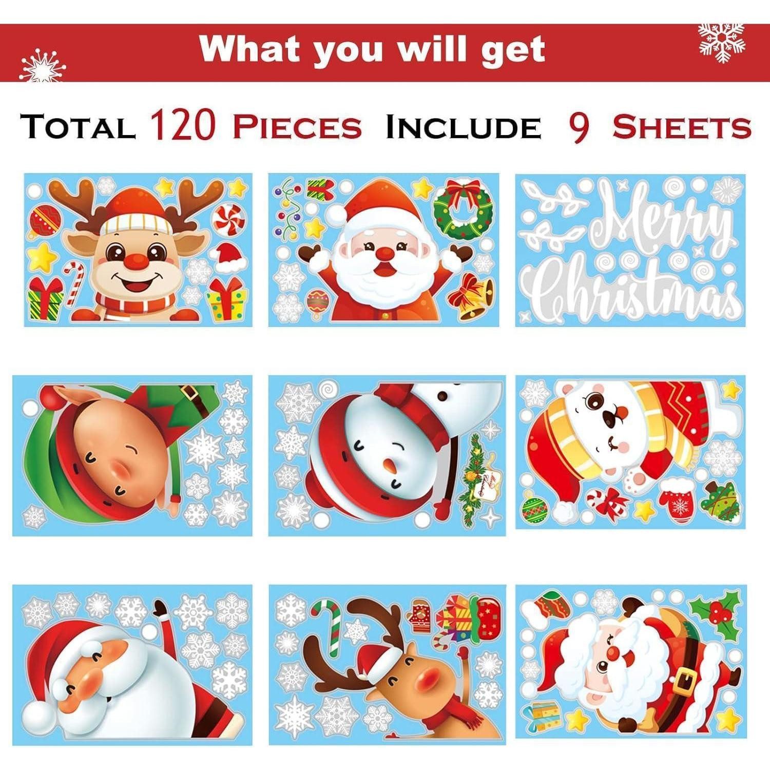 LuxusKollektion Fensterbild Fensterbilder Weihnachten 9tlg selbstklebend Christmas stickers