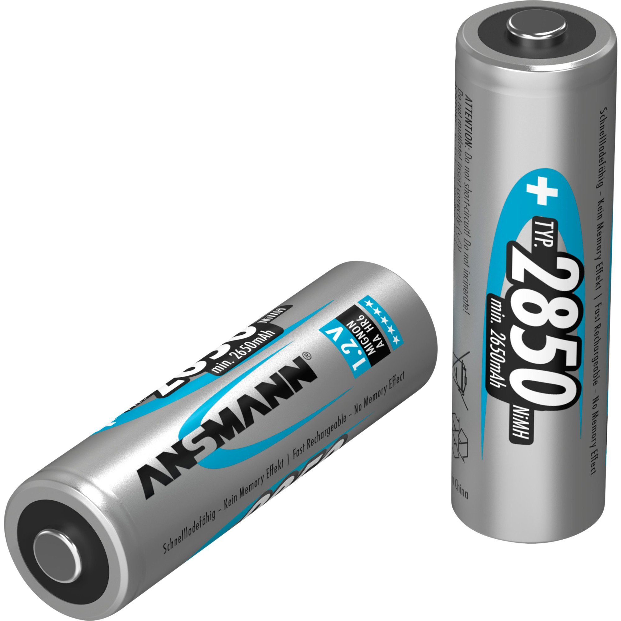ANSMANN AG Ansmann 2850mAh, Akku, (2x AA (Mignon) Akku (1,2 V V)