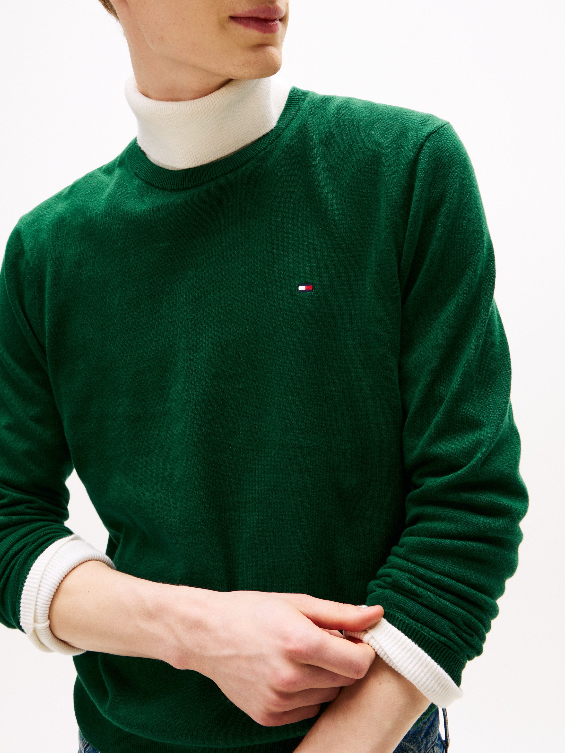 Tommy Hilfiger Rundhalspullover ESSENTIAL COTTON CREW günstig online kaufen