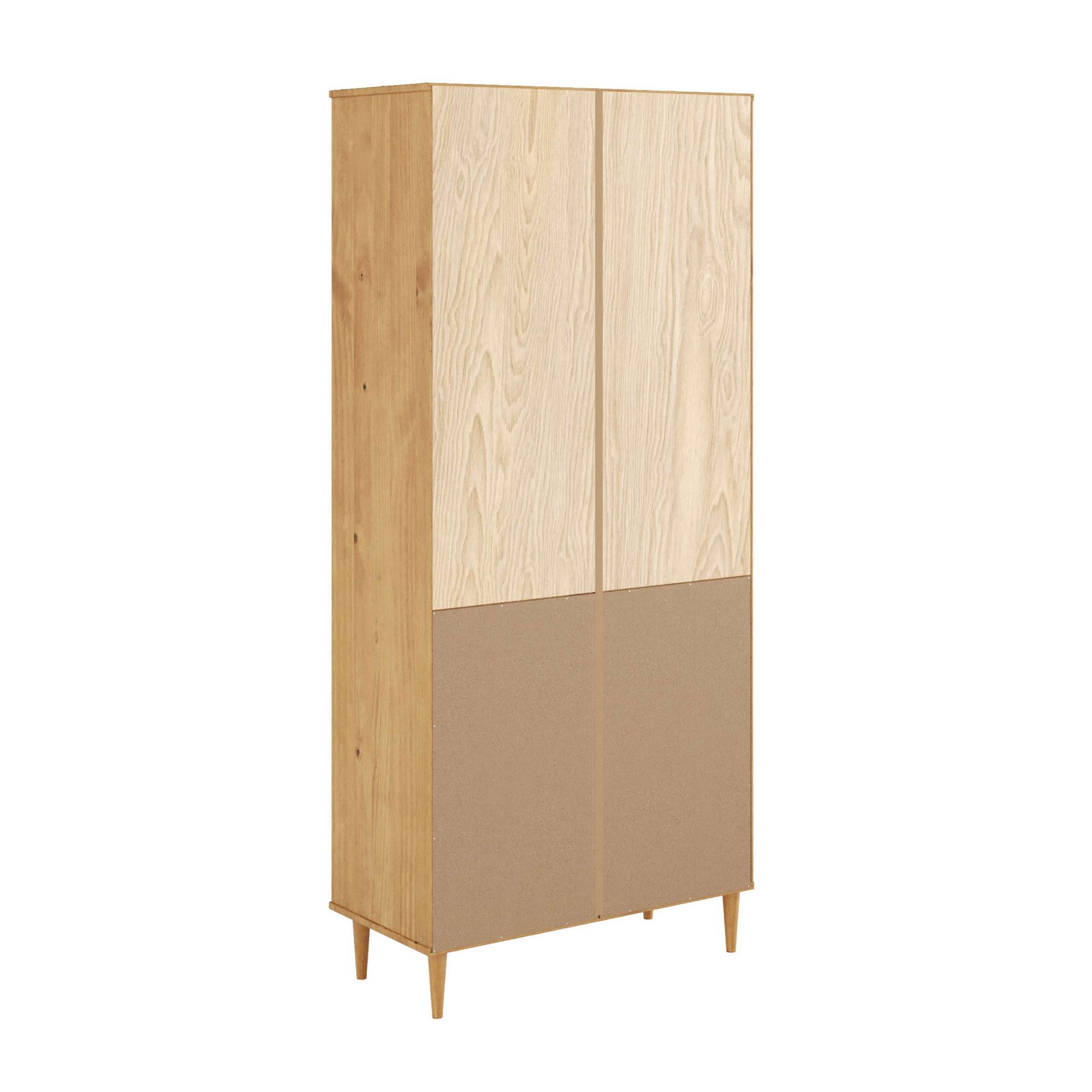 OTTO home Bücherregal Malmedy Front mit gefrästen Rillen, Bücherschrank aus massivem Kiefernholz, Push-to-open, FSC, B: 80 cm – Bild 5 von 5