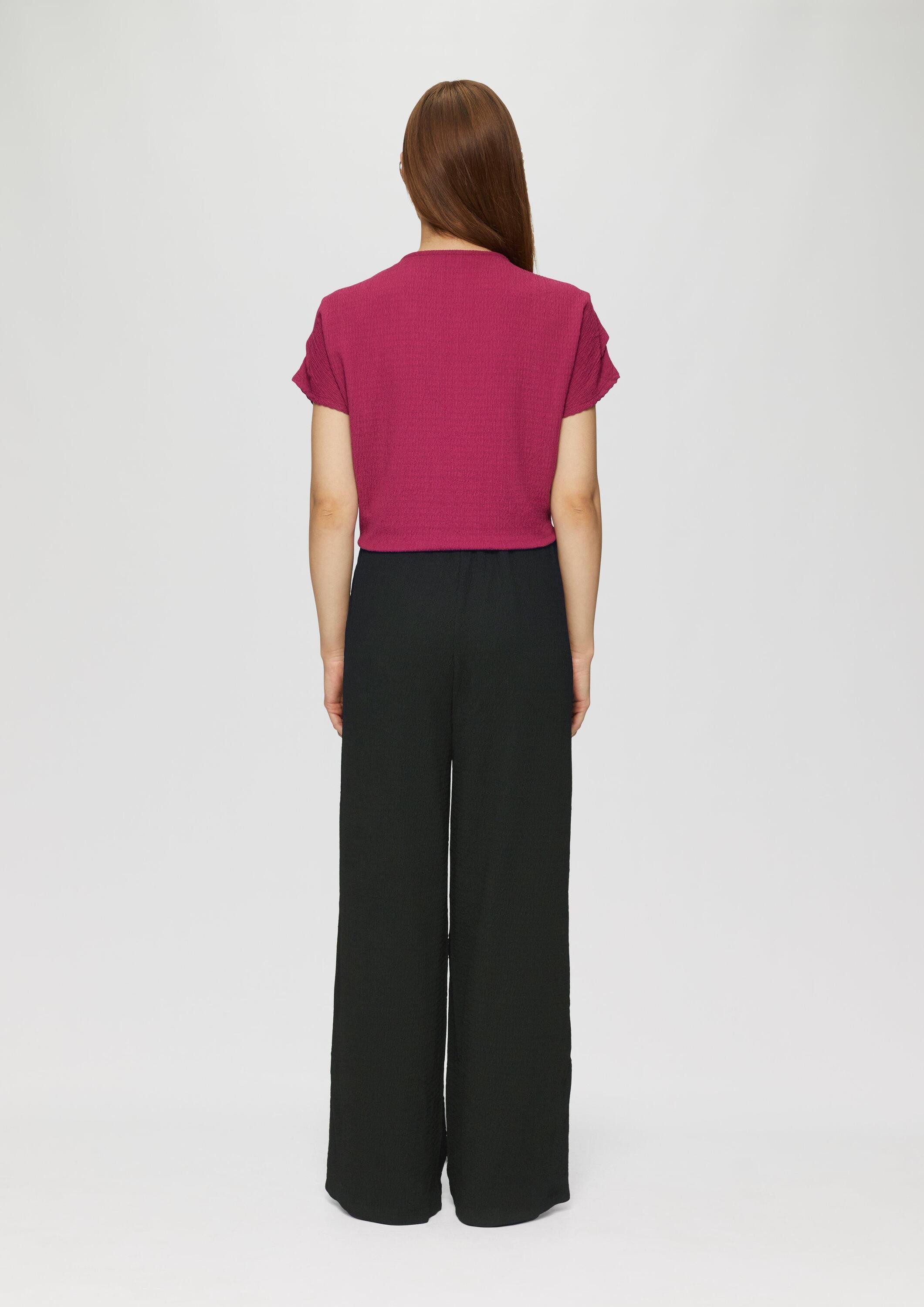 s.Oliver Chinos Hose Strukturierte Hose mit Wide Leg