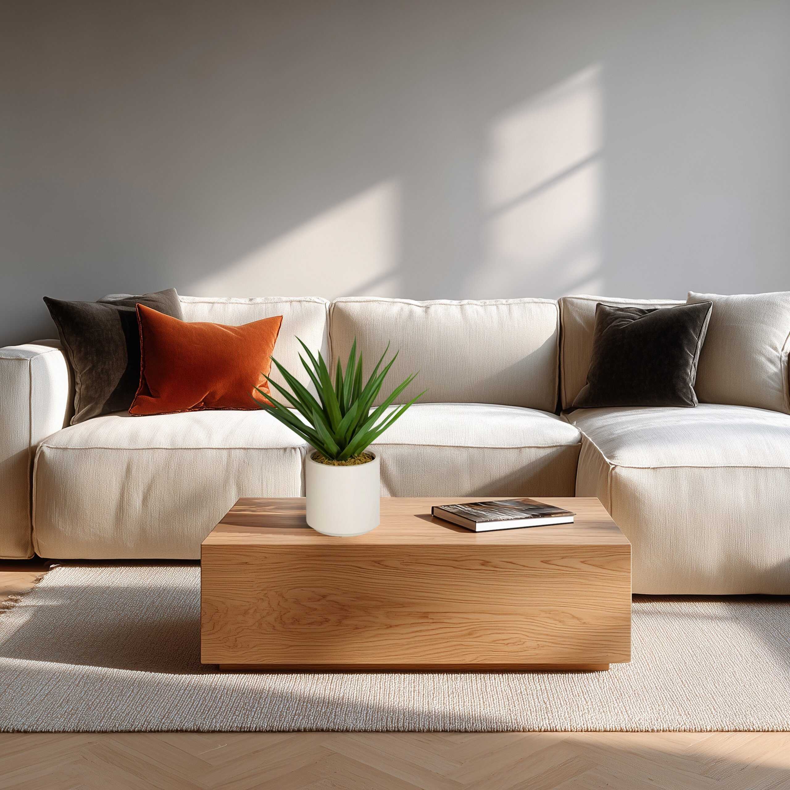 Kunstpflanze Agave Künstliche Pflanze im Topf Höhe 45.0 cm Agave, hjh OFFICE, Höhe 45.0 cm, Künstliche Zimmerpflanze Agave im beigen Kunststoff-Topf