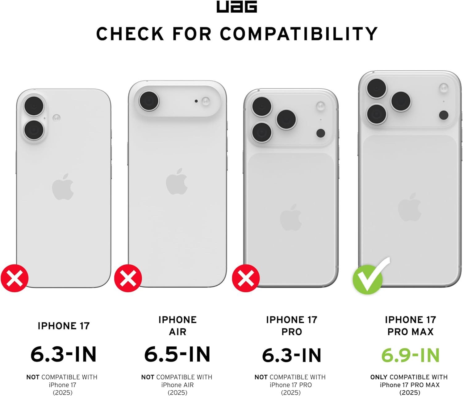 Urban Armor Gear Smartphone-Hülle Monarch Pro - iPhone 17 Pro Max Hülle MagSafe, [Magnetring, Fallschutz nach Militärstandard]