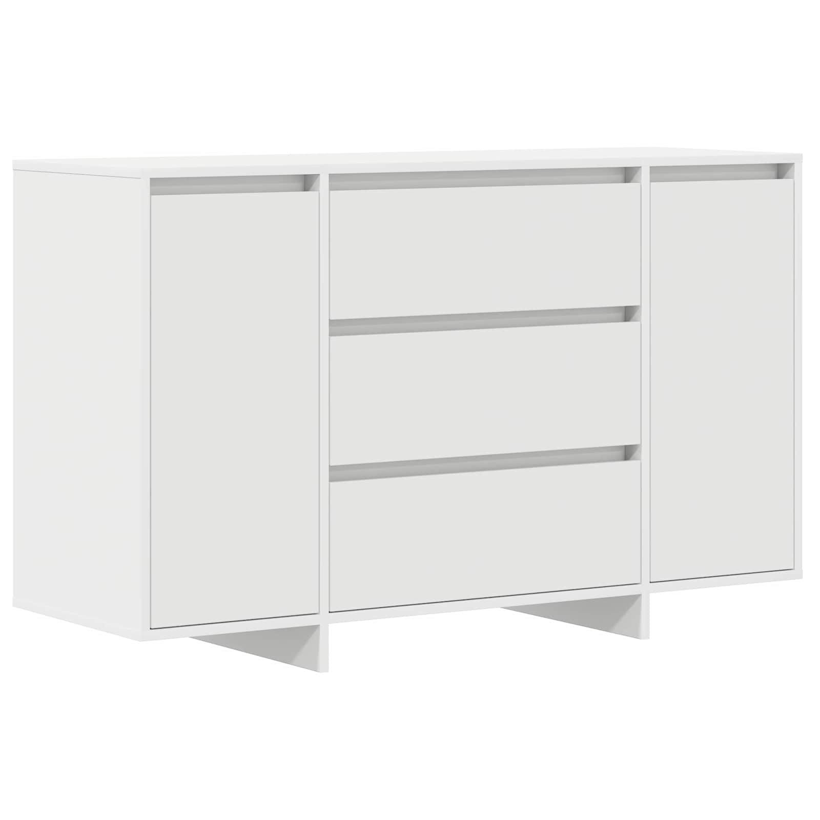 vidaXL Sideboard Sideboard mit Schubladen Weiß 120 x 41 x 75 cm Holzwerkstoff (1 St)