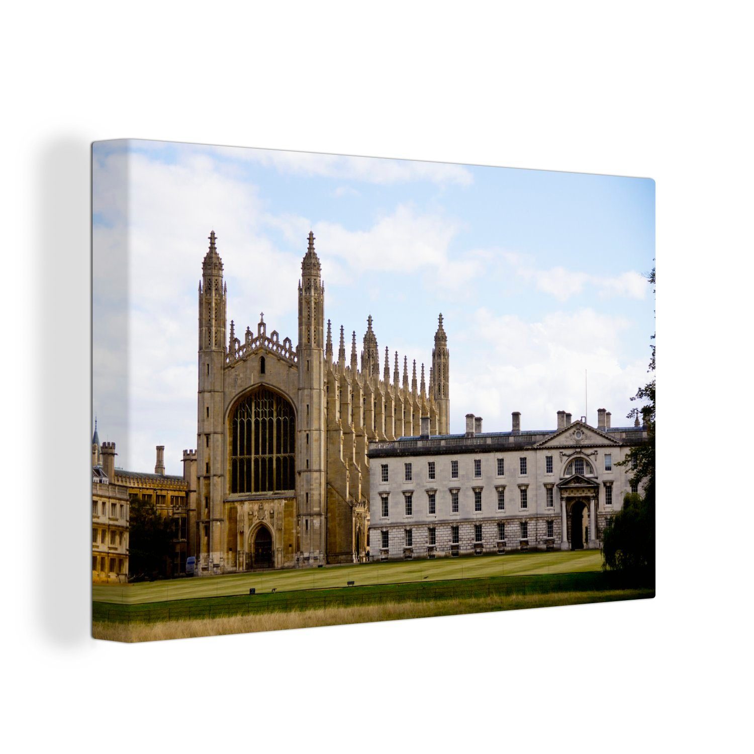 OneMillionCanvasses® Leinwandbild Bild der Universität von Cambridge, (1 St), Wandbild Leinwandbilder, Aufhängefertig, Wanddeko, 30x20 cm