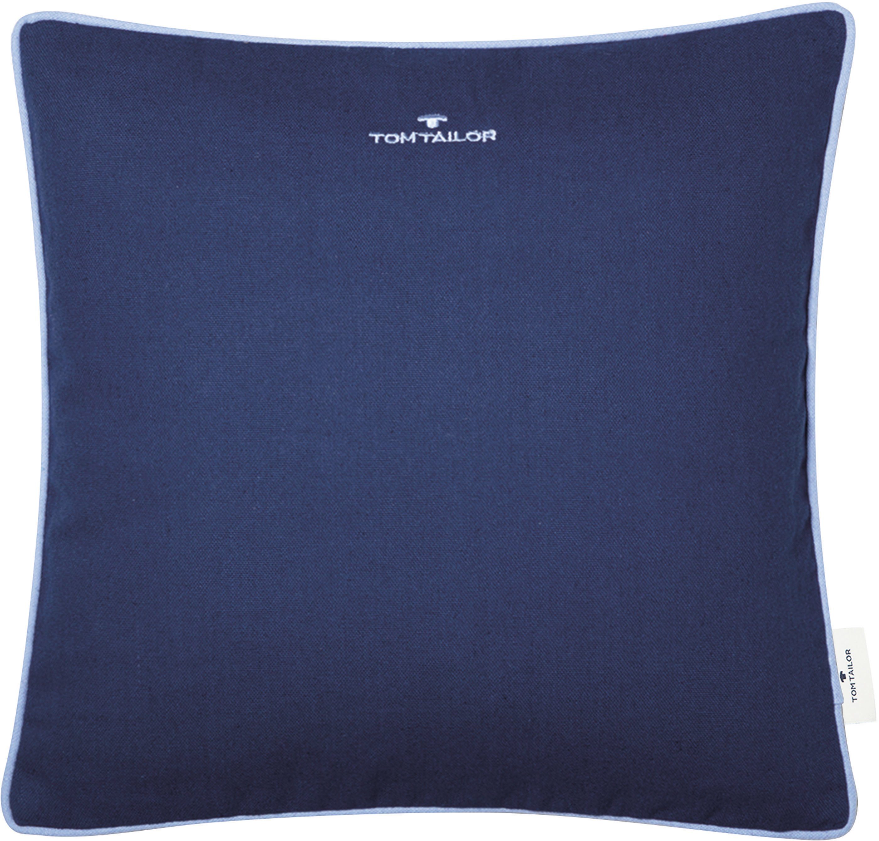 Füllung, HOME TOM Paspel, ohne Kissenhülle Stück Signature, Dove Dekokissen mit dunkelblau/navy/marine TAILOR 1