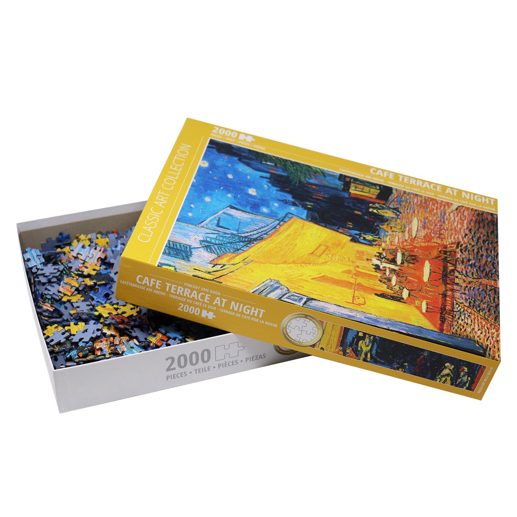 Close Up Spiel Caféterrasse am Abend Puzzle Vincent van Gogh, 2000 Teile