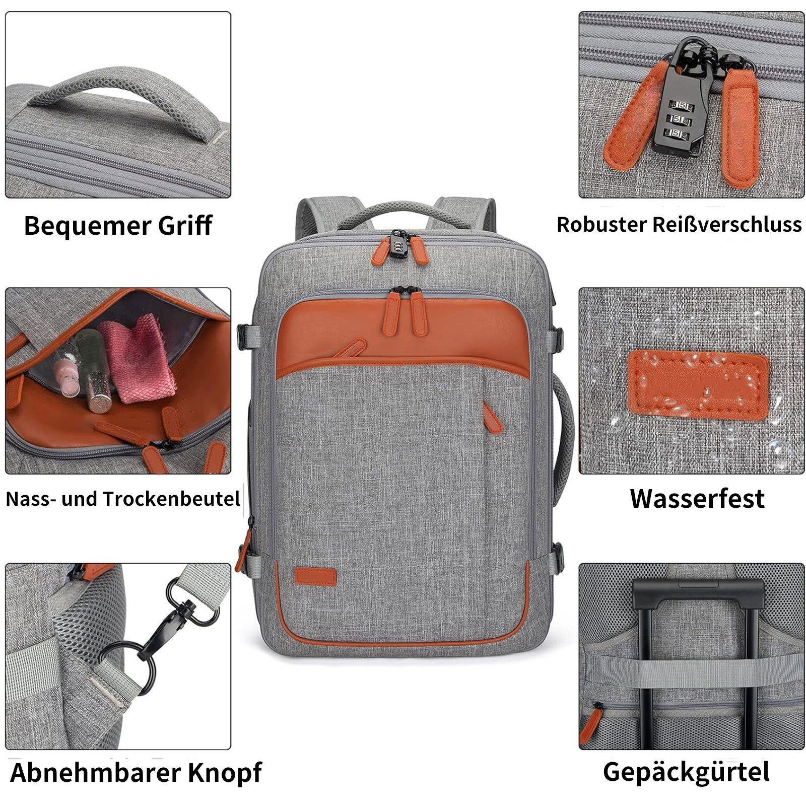 REDOM Reiserucksack Laptop Rucksack Rucksäcke Freizeitrucksack günstig online kaufen