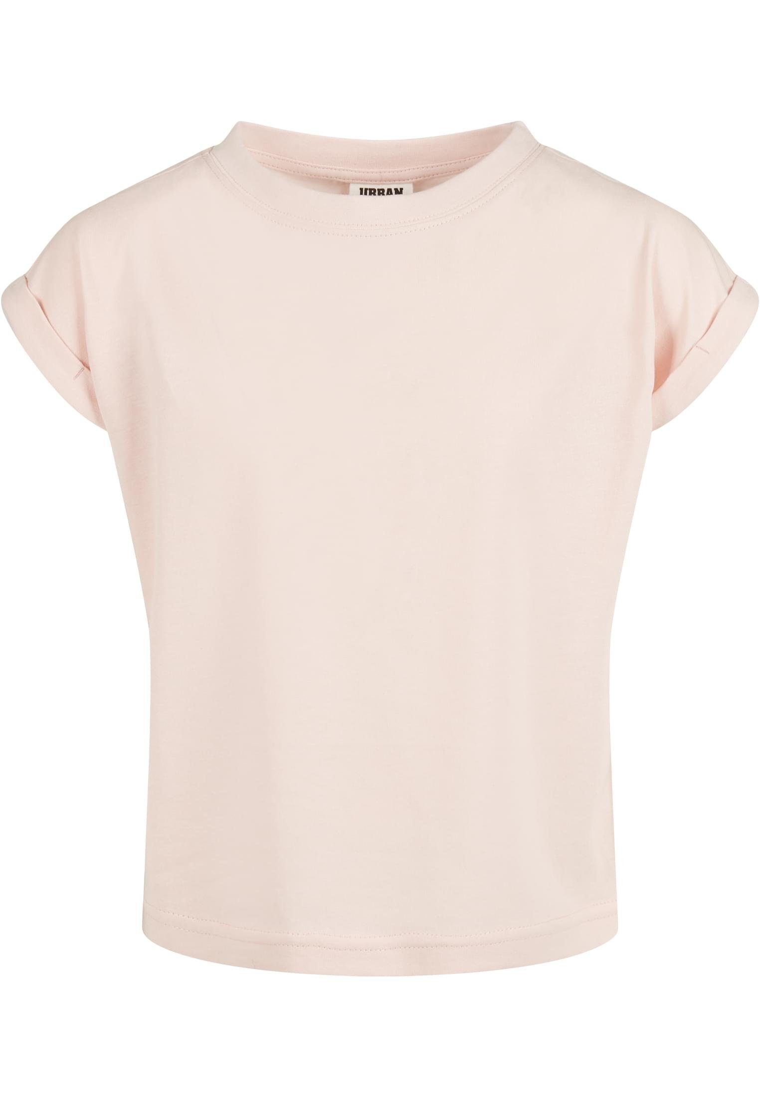 URBAN CLASSICS T-Shirt Kinder Tee Organic Shoulder Girls (1-tlg) Extended pink