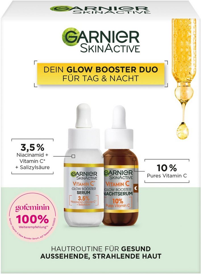 GARNIER Gesichtsserum Vitamin C Glow Booster Serum Duo Set,