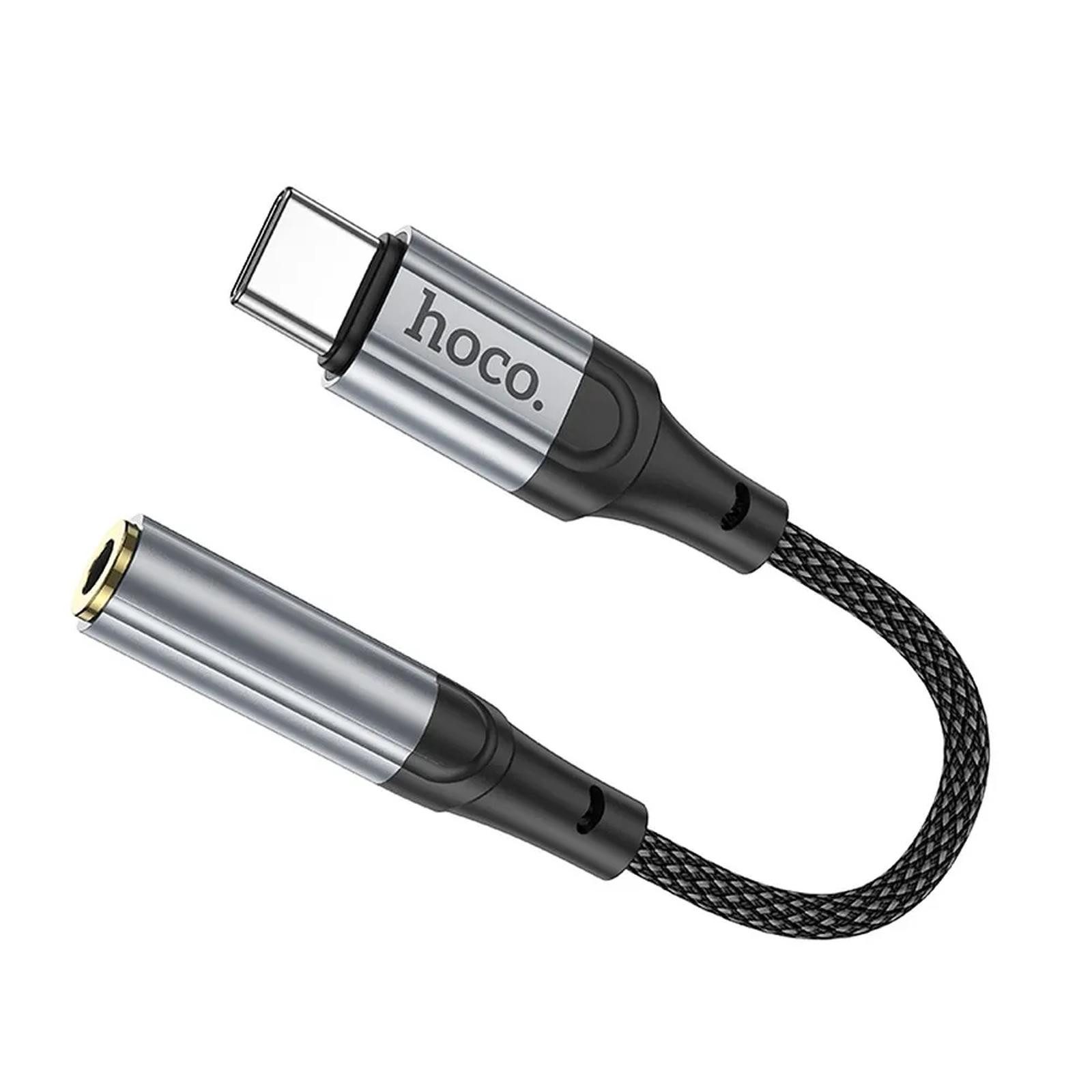hoco. LS36 USB C Klinke Adapter 3.5 mm Audio Adapter Audio-Adapter zu USB Typ C, USB Typ C auf 3,5mm Klinke Adapter Audio Kabel kurz geflochten – Bild 4 von 5